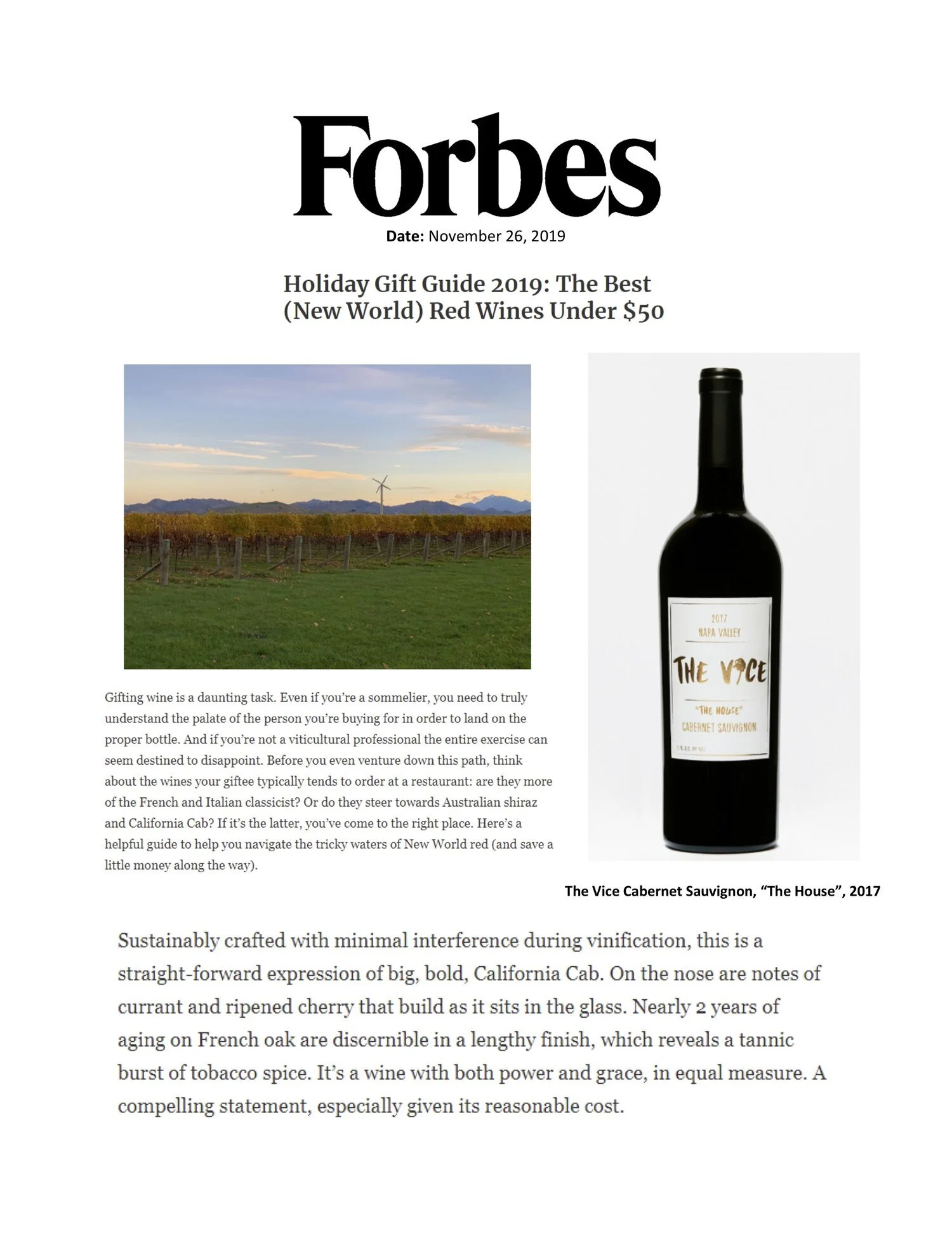 Forbes, November 2019