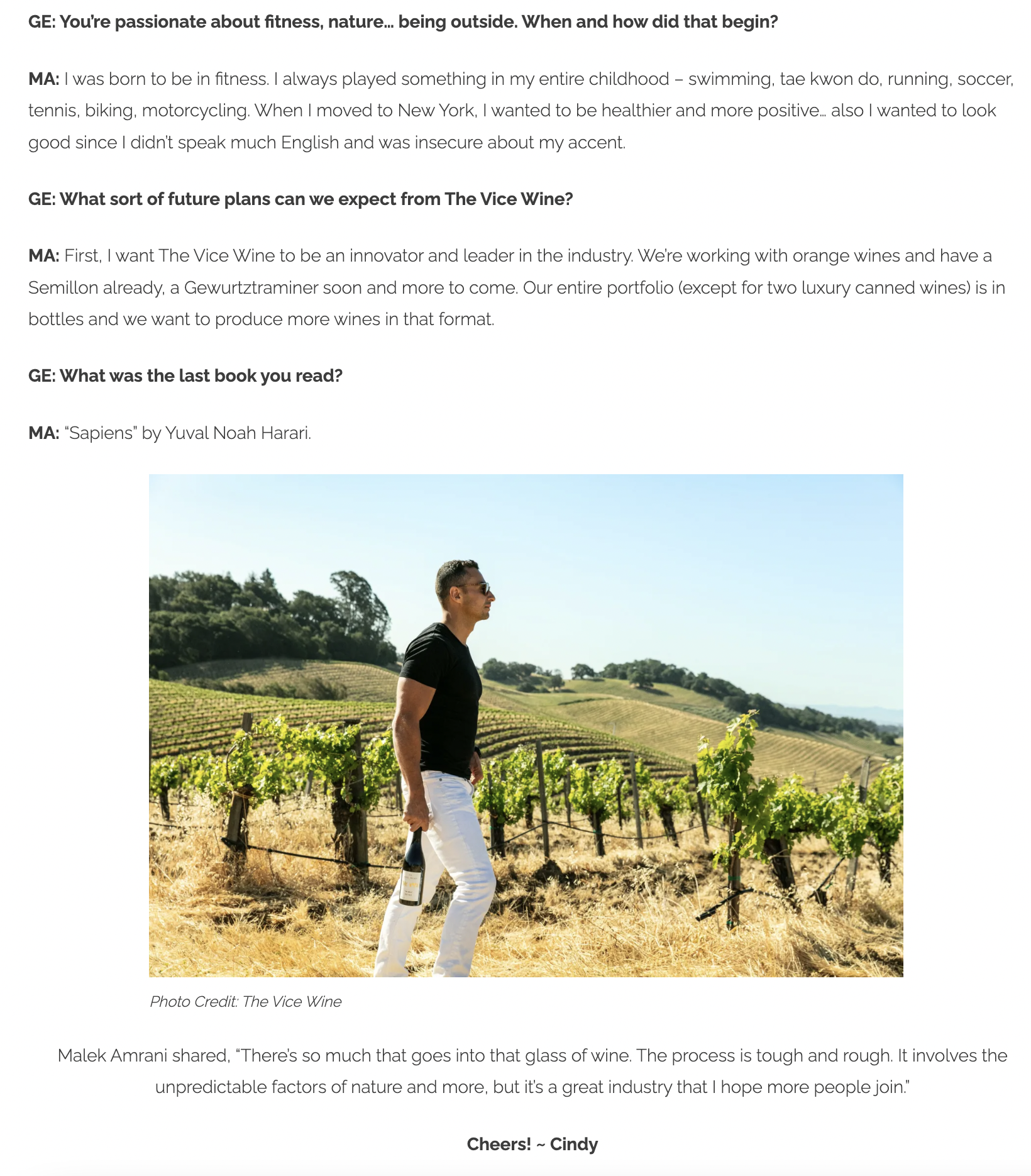 Grape Experiences, October 2021