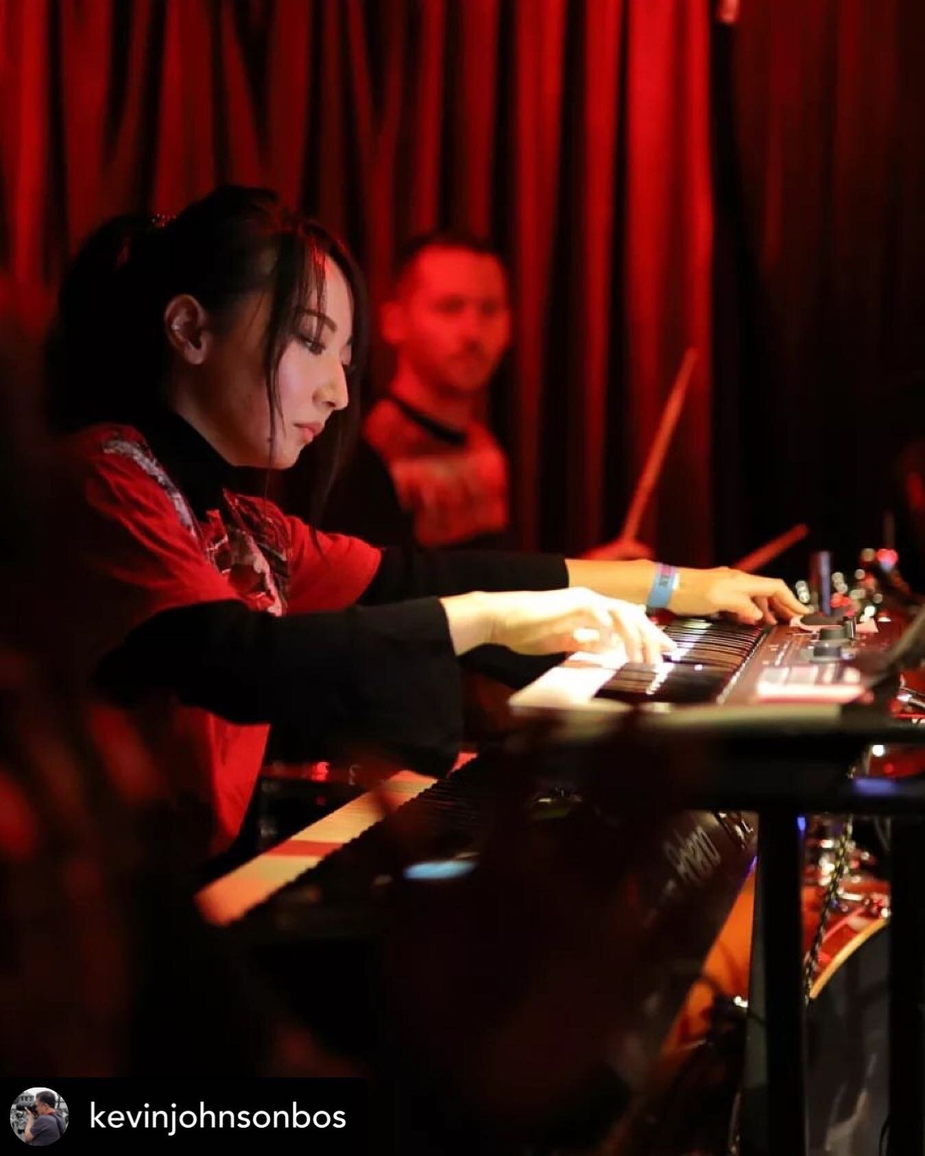 Kotoko sister @hidemi_akaiwa shredding on the keys at @lizardloungeclub for the @soggypoboys record release show 🔥 Photo by @kevinjohnsonbos 
.
.
.
UPCOMING SHOWS:
12/3 featuring @mohammedalidu at @eastcoastvanbuilds Bradford, VT
12/31 First Night, 