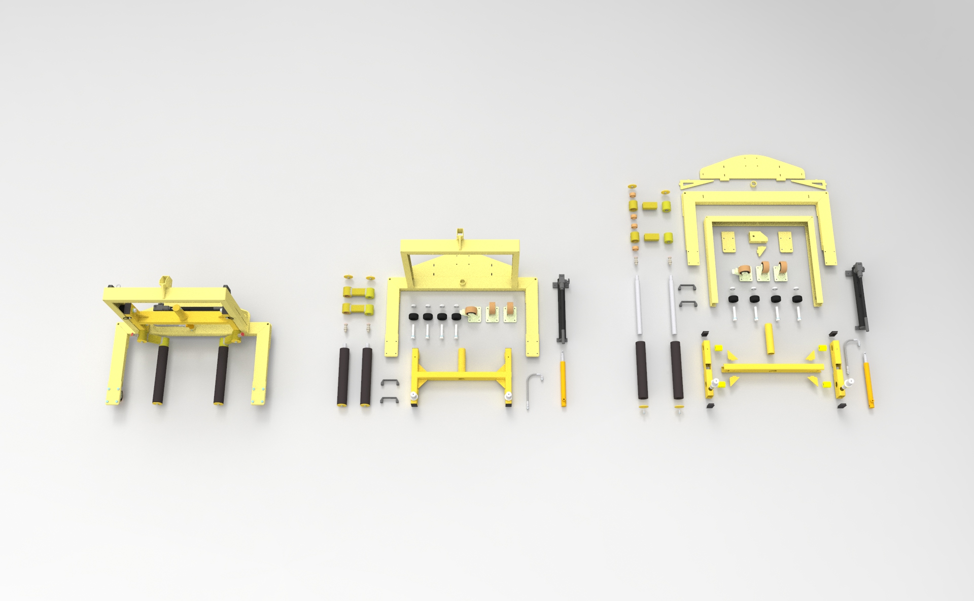 Wheel and Brake changer Top view Rendering