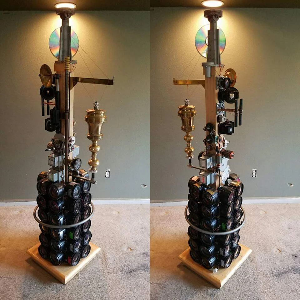 Front and Back of "Piston of Derigable Motor" Sculpture. © Penellope Logue