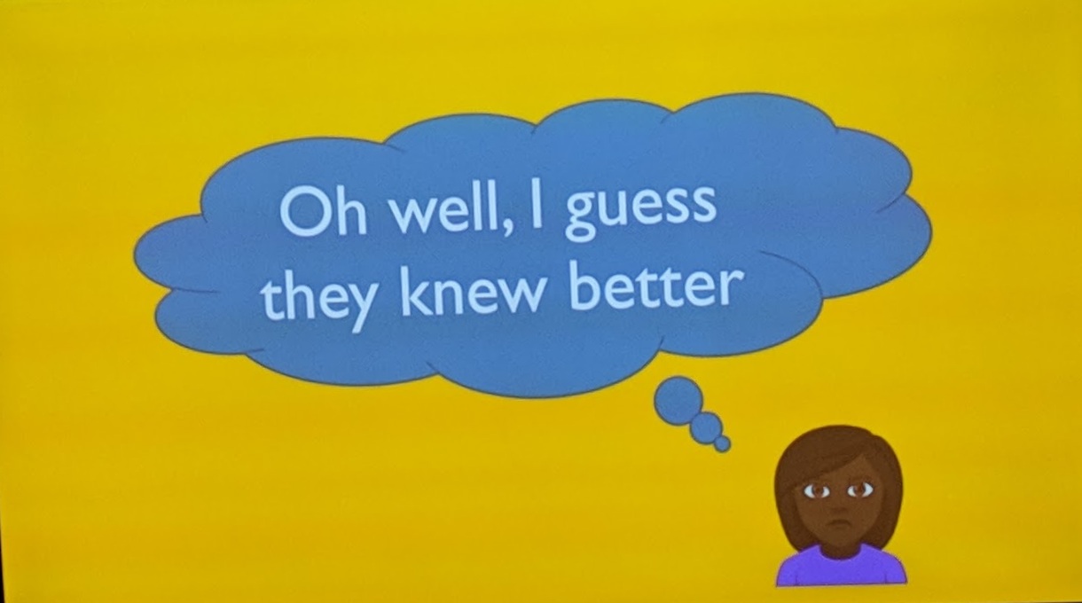 One of Dan’s slides: someone is thinking “Oh well, I guess they knew better”. But maybe they didn’t! Or maybe something has changed in the meantime! An ADR would have let them know whether the past decision is still valid.
