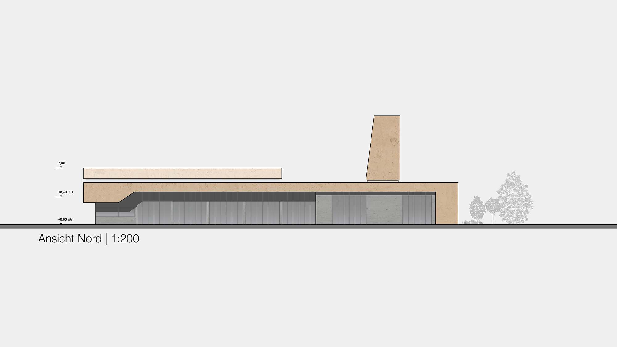 Elevation View North - Garage for Fire Engines