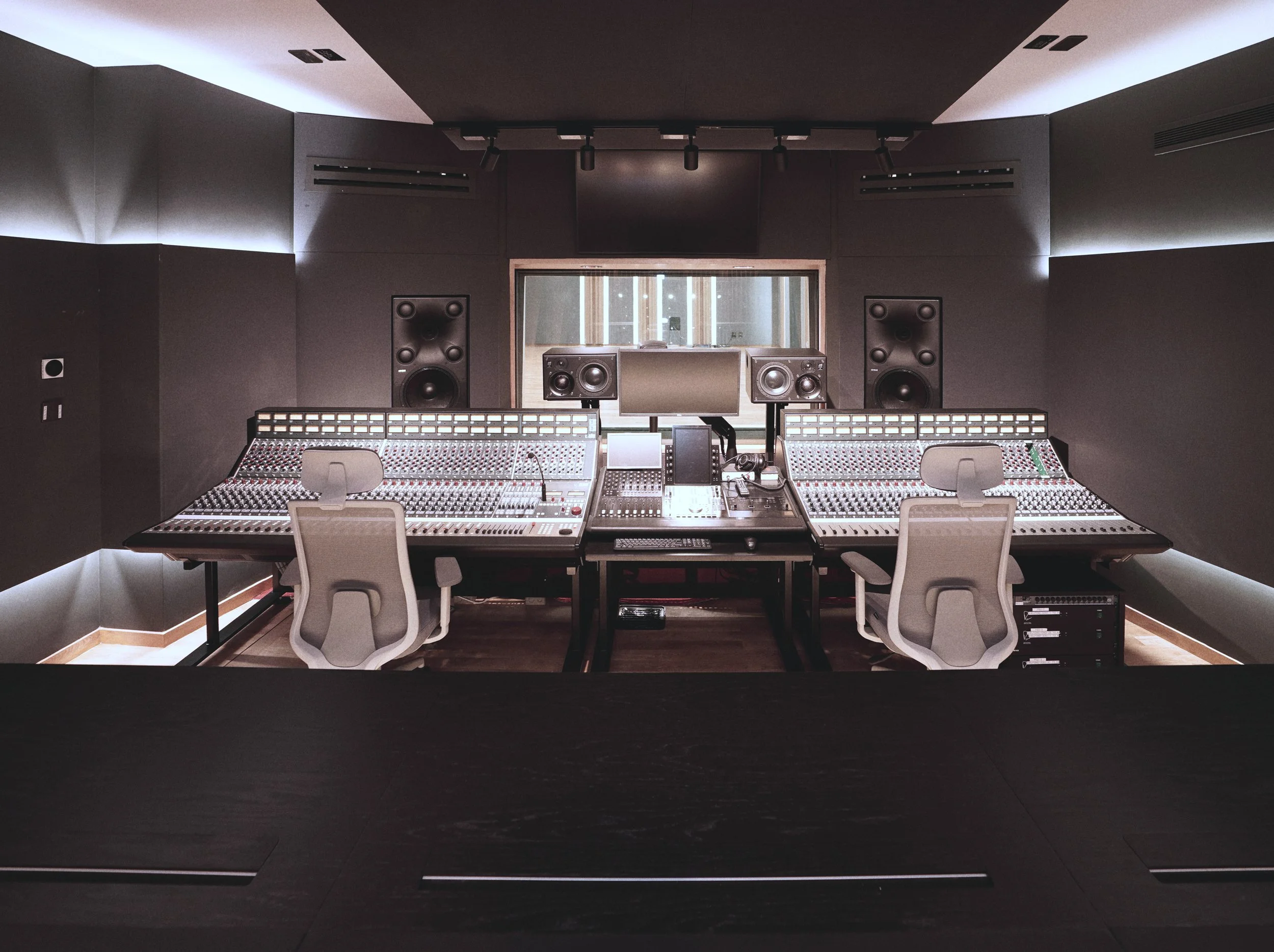 Recording studio control room