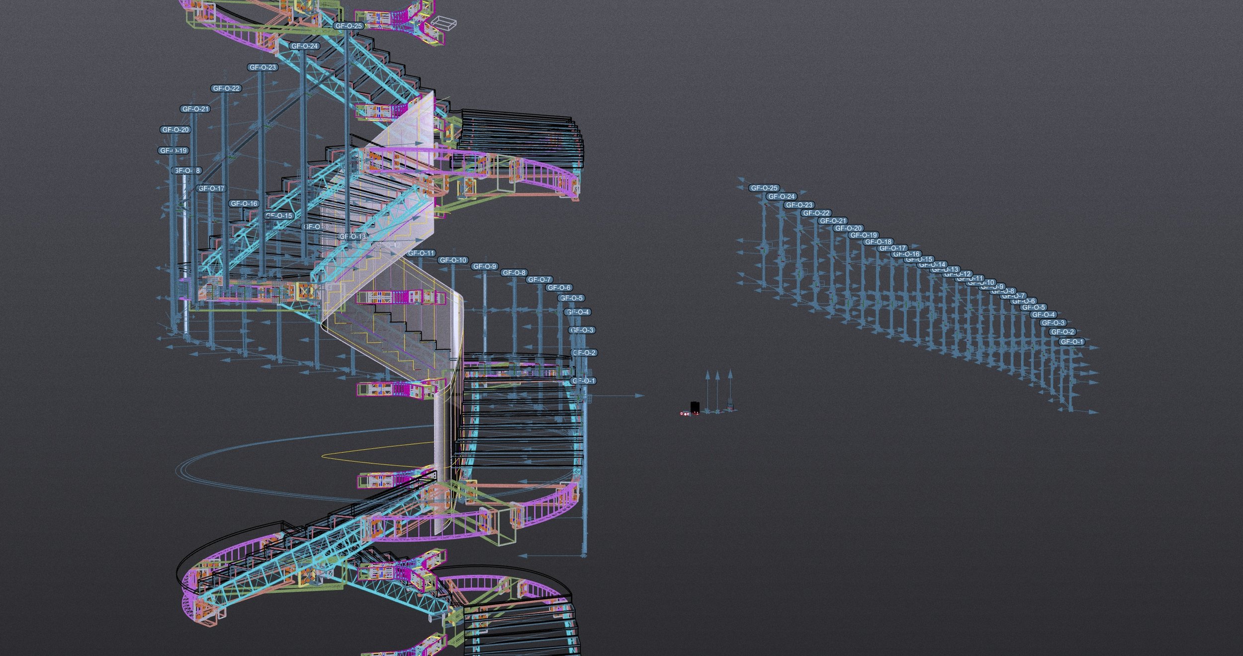 parametric computational model of central staircase