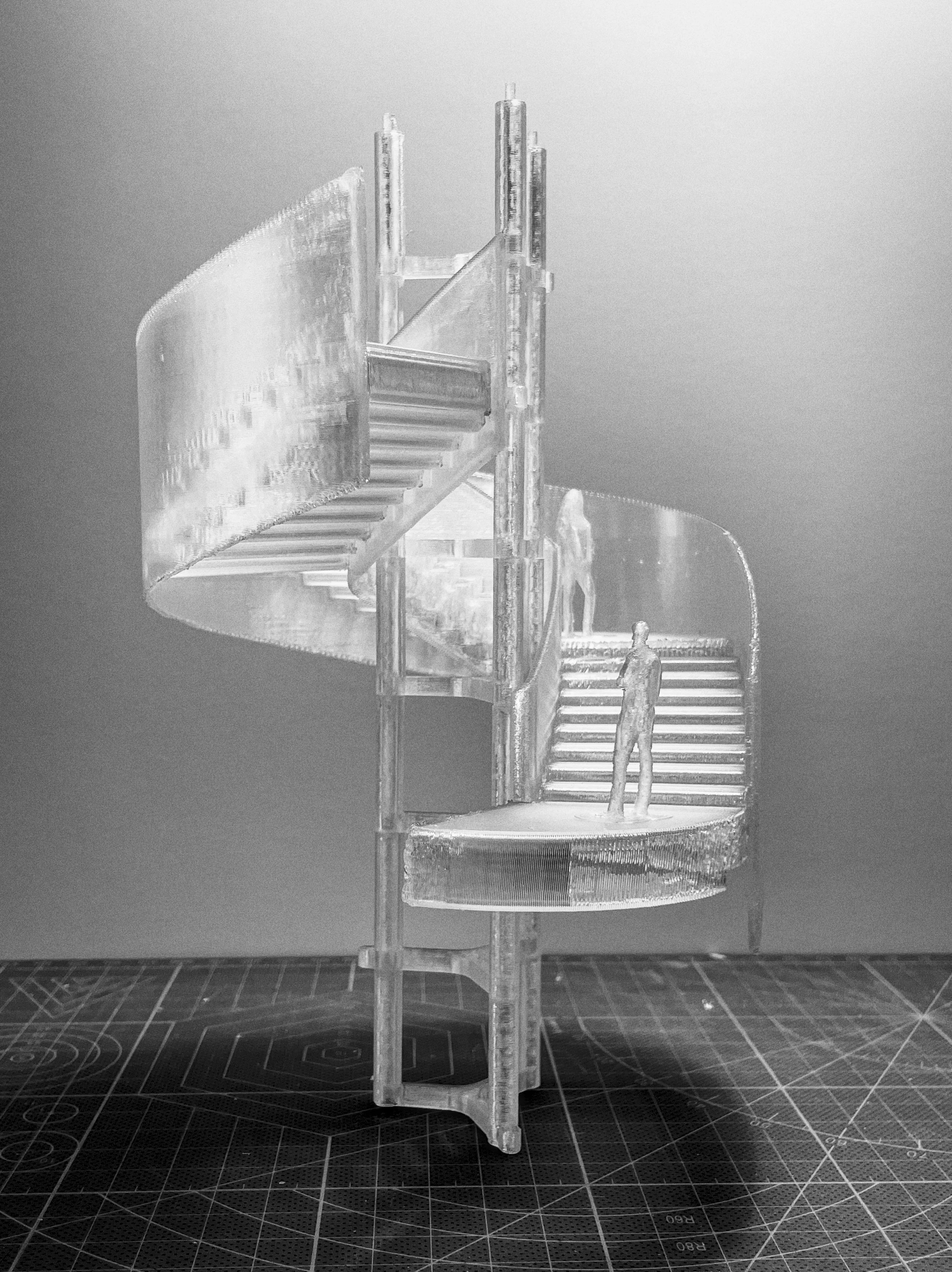 Physical model of central staircase