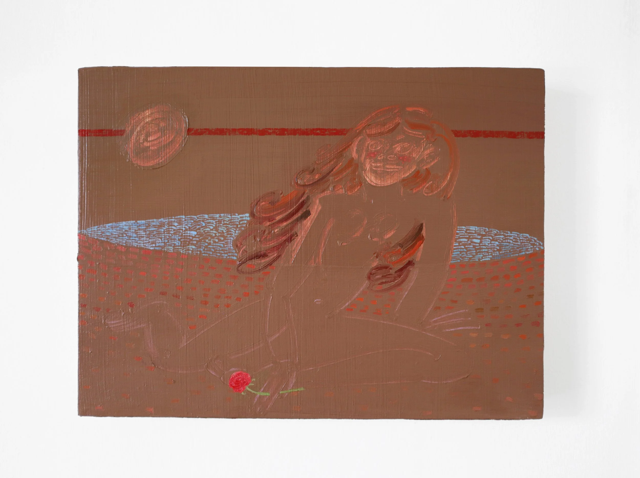  Night in summer , 30 x 40 cm, oil on wood, 2026  ⋆    Alon Segev gallery  