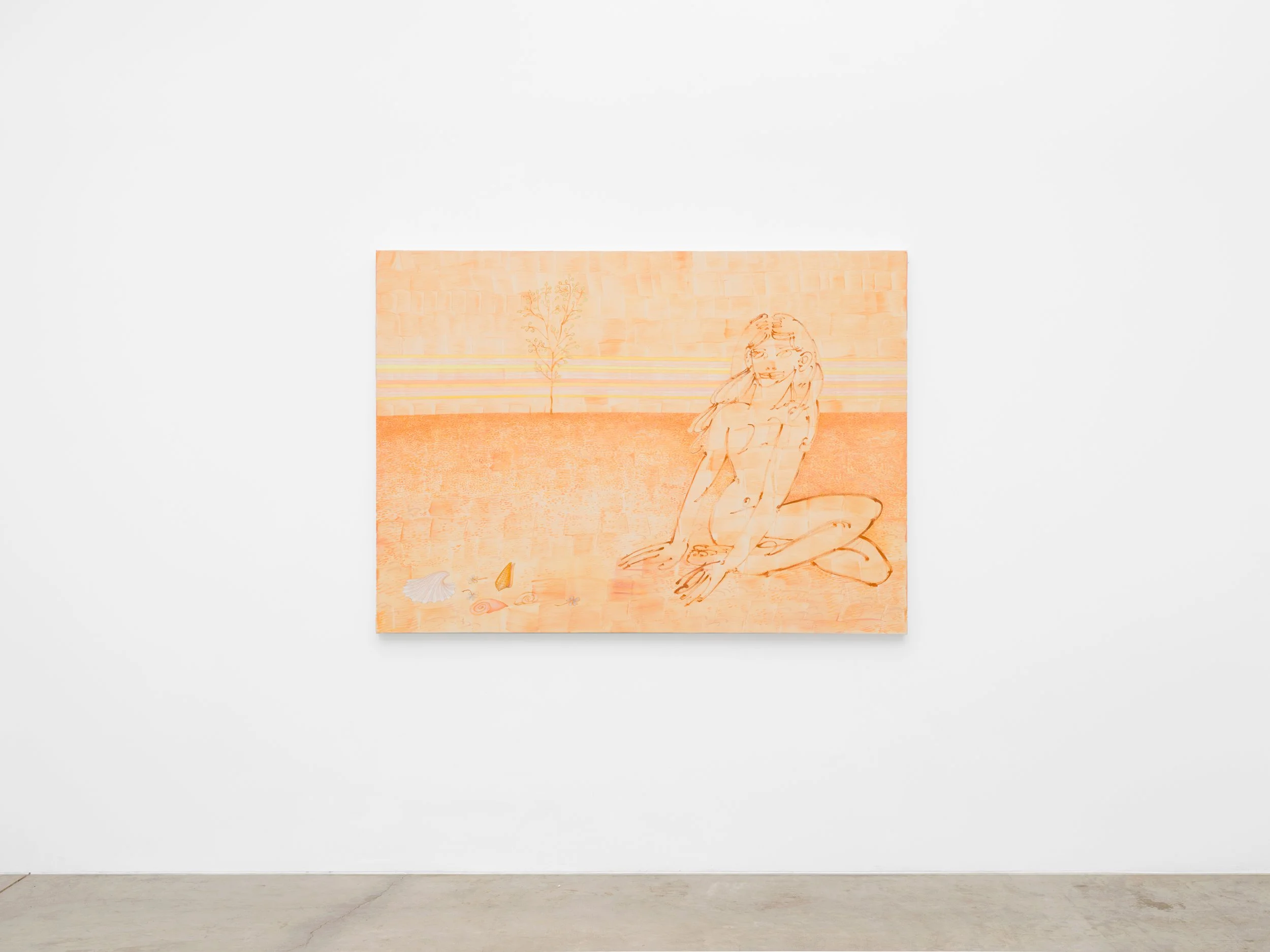Installation view, Untitled (after 'hope' by Pierre
Puvis de Chavannes) , 150 × 200 cm, oil on canvas, 12.26 gallery, Dallas, US , 2025