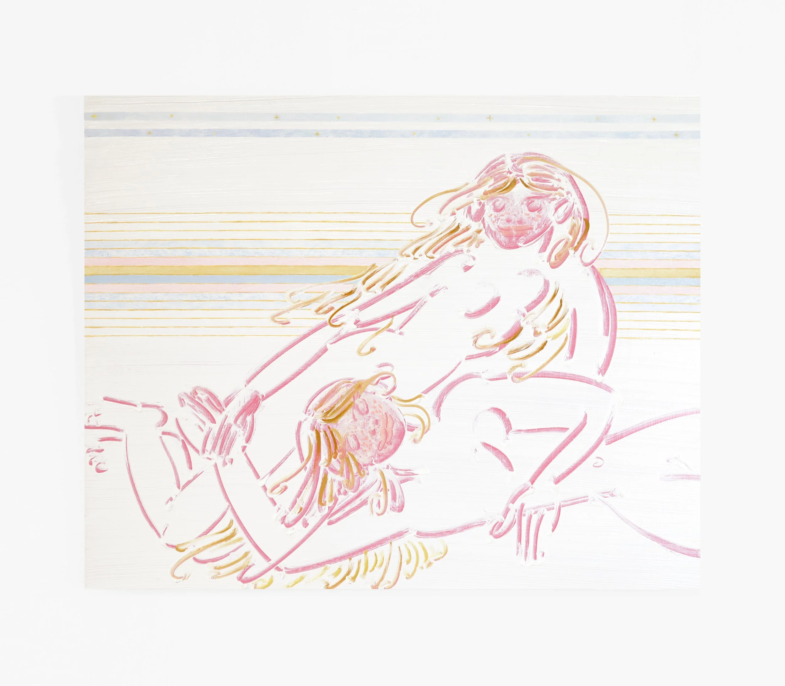  Soft spot , 41 x 51 cm, oil on wood, 2026  ⋆    Alon Segev gallery  