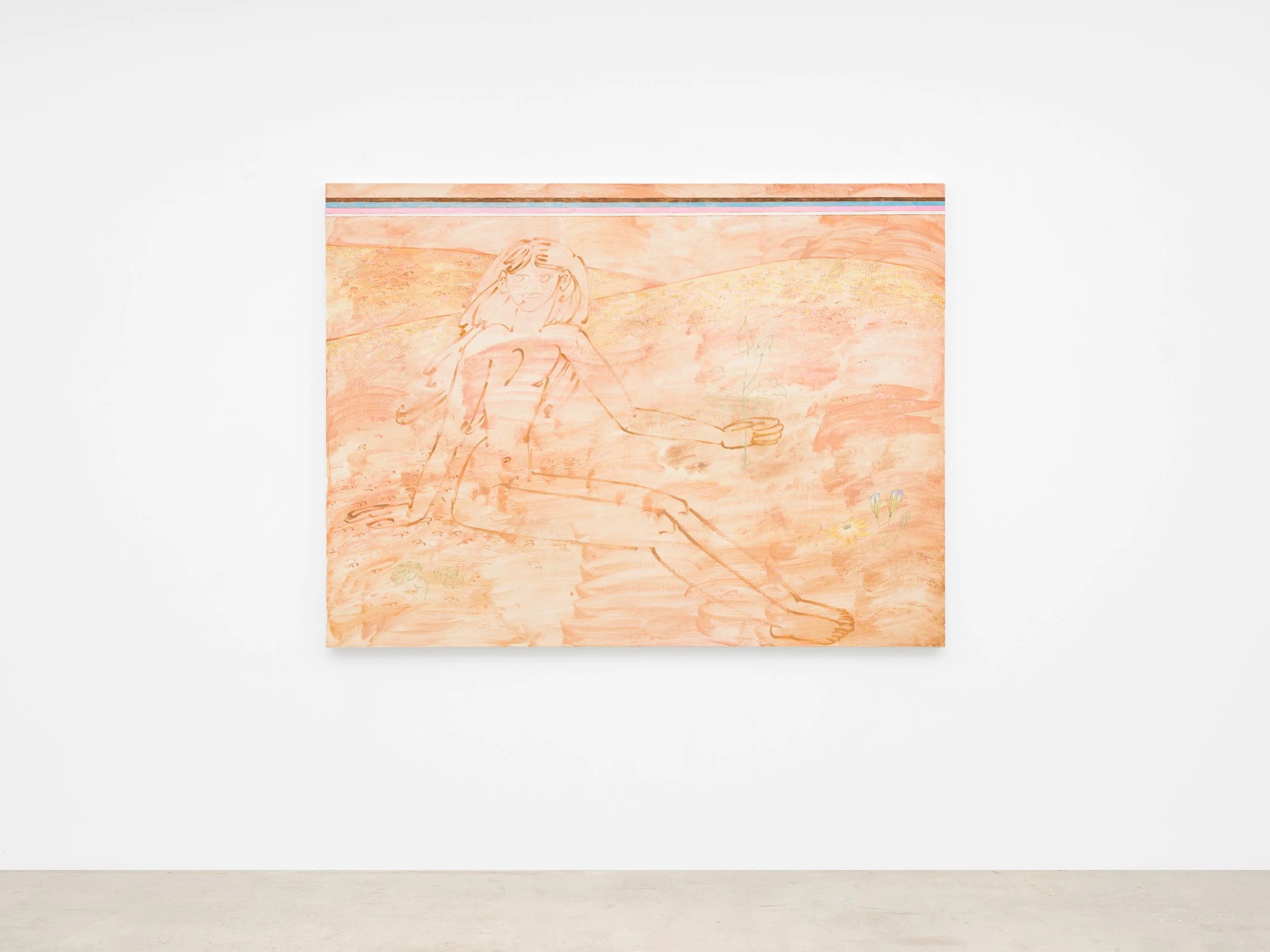 Installation view, Untitled (after 'hope' by Pierre
Puvis de Chavannes) , 150 × 200 cm, oil on canvas, 12.26 gallery, Dallas, US , 2025