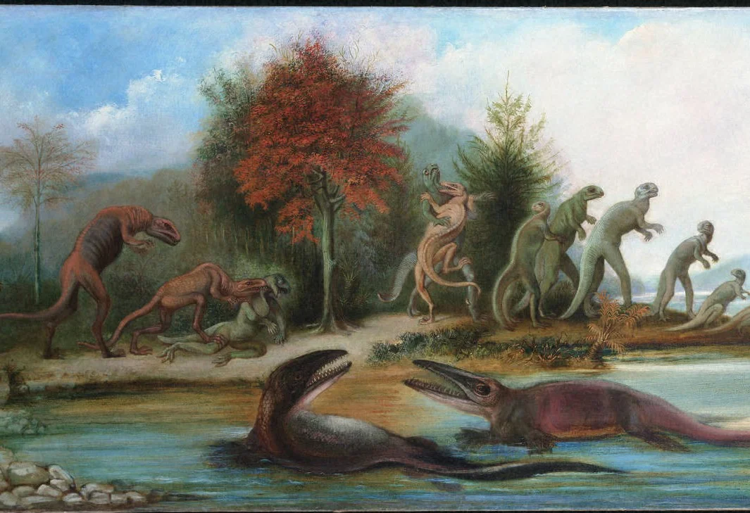 Cretaceous Life of New Jersey , 1877, Benjamin Waterhouse Hawkins (1807–1894), Princeton University Art Museum