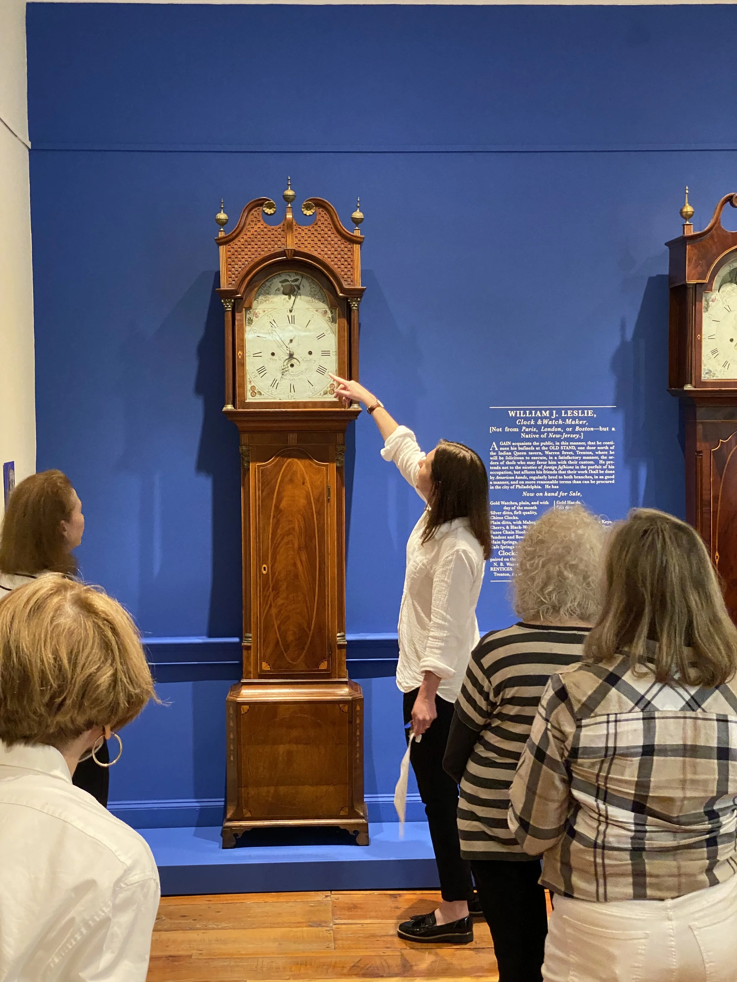 Meet the Curators Tour of Striking Beauty: New Jersey Tall Case Clocks, 1730 - 1830