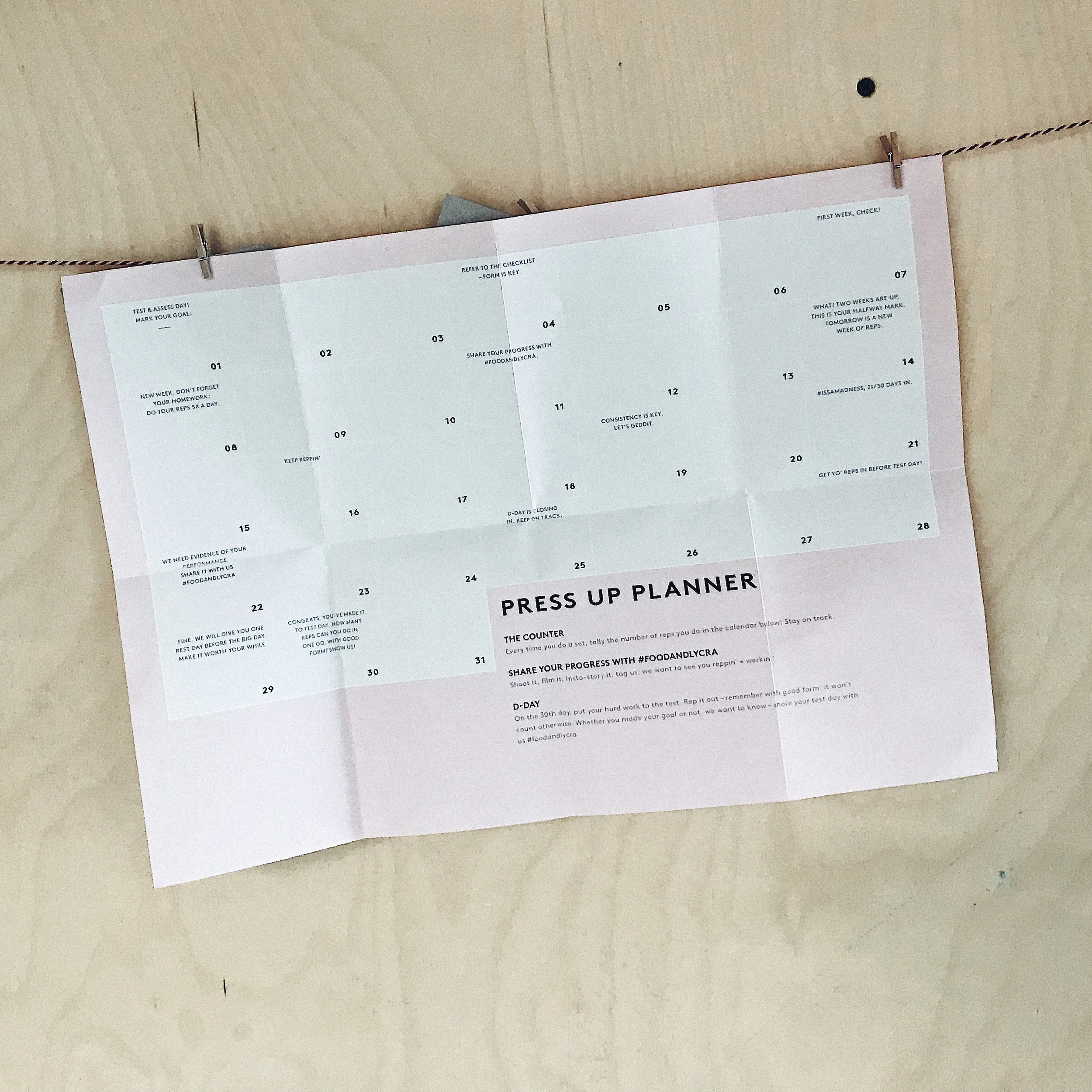 Gift Idea: Food and Lycra Press-up Planner