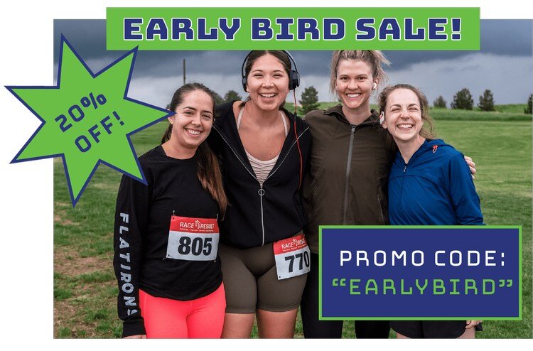 RFTD Early Bird Registration Sale!

Sign up between now and March 26th to take advantage of our Early Bird registration sale and get 20% off registration fees!

Run for the Door 5K
Saturday, June 1st, 2024
Clement Park - 7306 W. Bowles Ave., Littleto