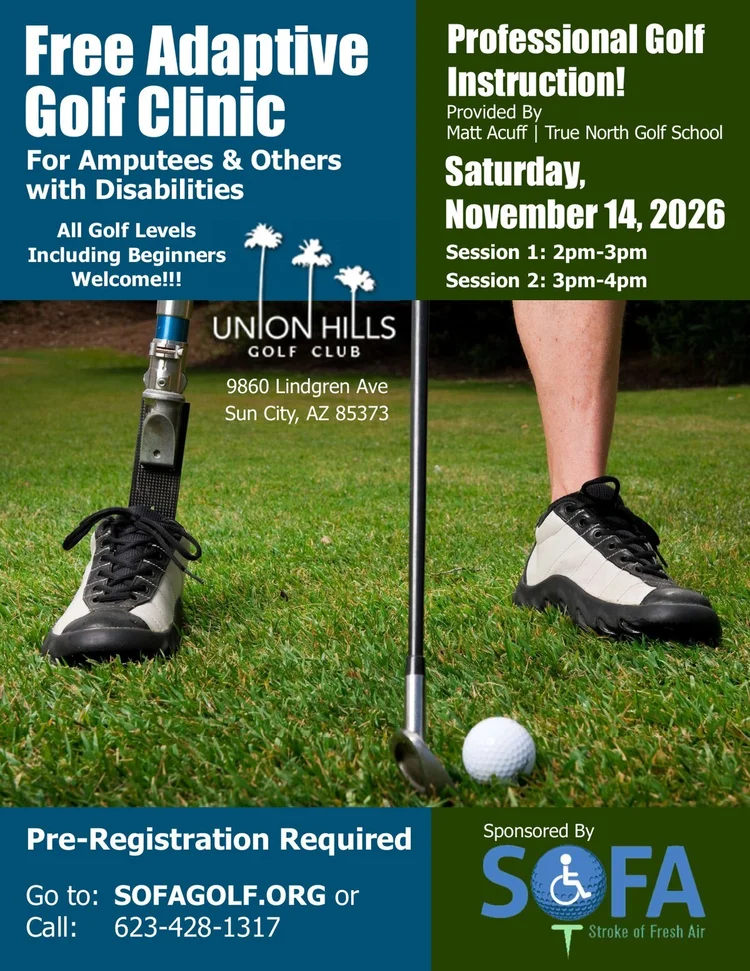 Free Adaptive Golf Clinic flyer