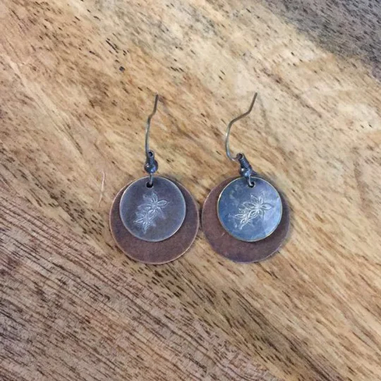 Sunflower Print Earrings.jpeg