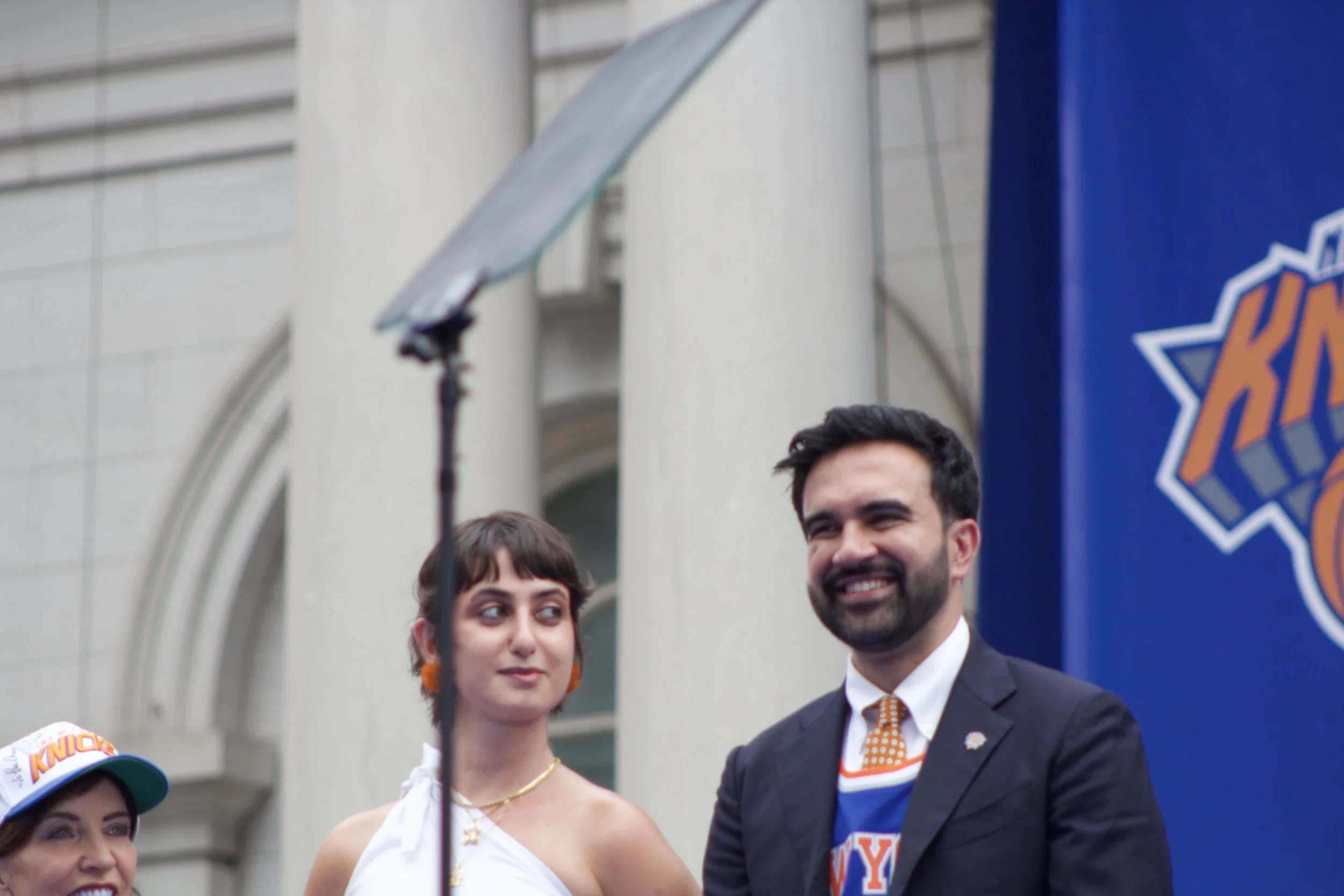 Kathy Hochul, Rama Duwaji, Zohran Kwame Mamdani (L->R)