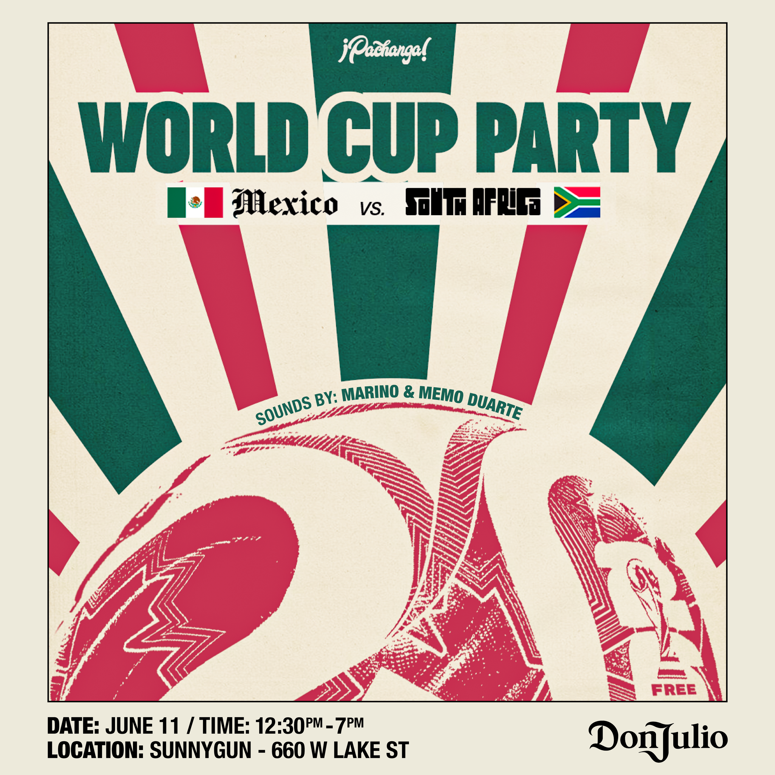 World Cup Party México vs. South Africa at SunnyGun Patio