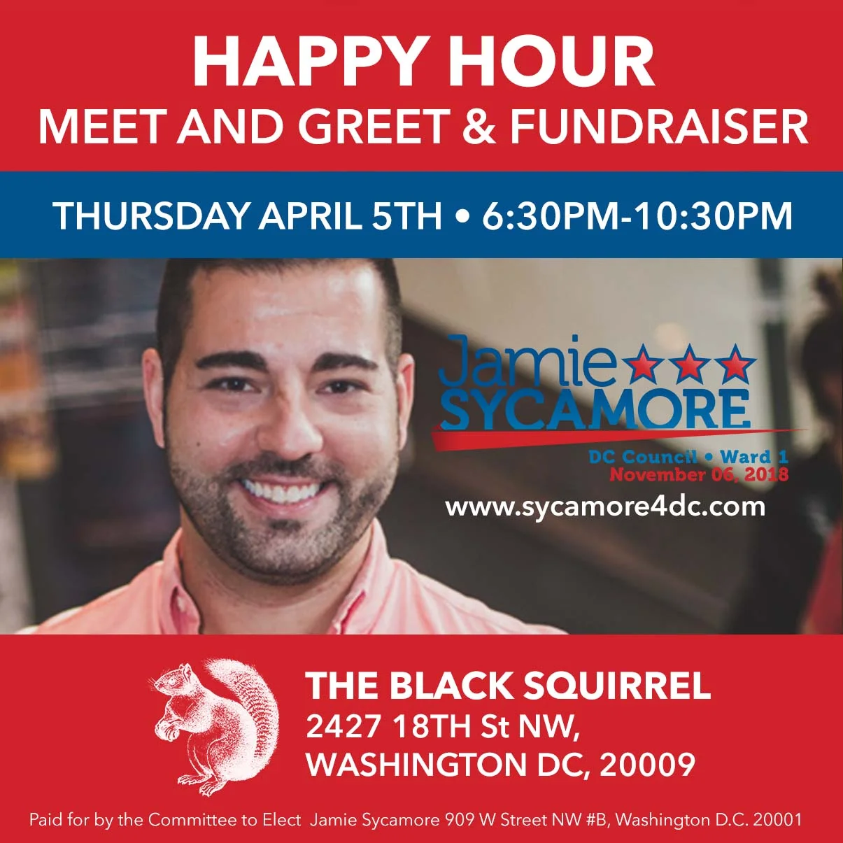 Black Squirrel- Happy Hour- Meet & Greet and Fundraiser