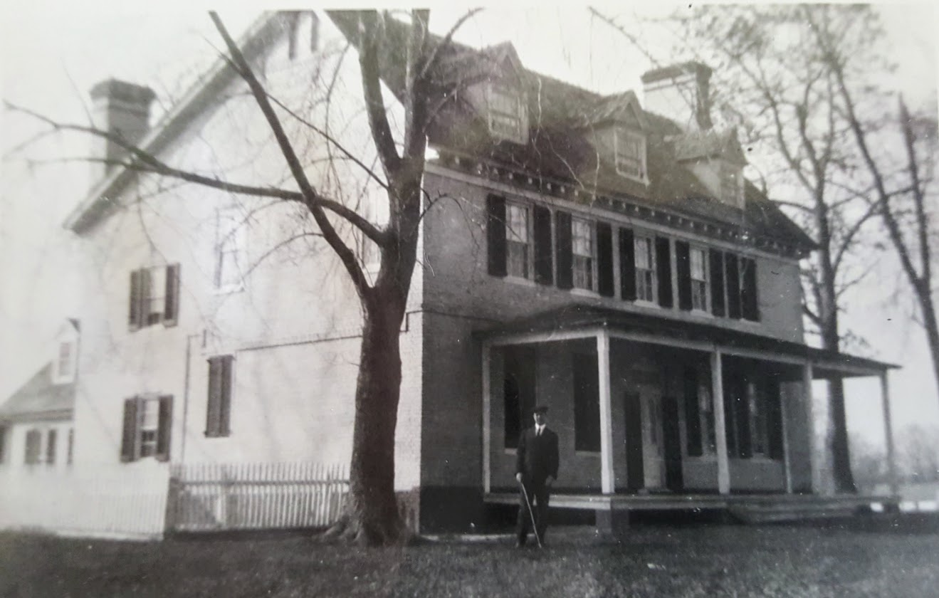 This is one of the few PHOTOgraphs where the ORIGINAL CORNICE is visible.The date is unknown. The photograph was GRACIOUSLY PROVIDED BY THE PIPPIN FAMily, who lived in the house during the twentieth century.