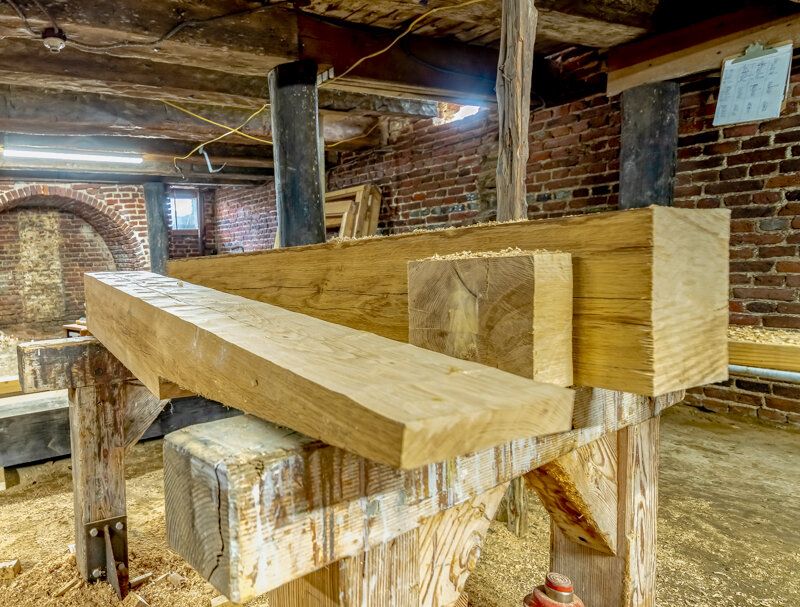 scarf joint ready to be installed at the rotted end of a beam. Photo by Pete Albert