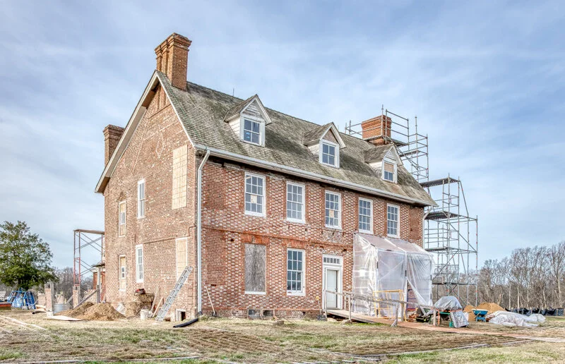 Cloverfields as of January 2020: Architects And Architecture Students Look Into Cloverfields' Opened Walls To Learn About 18th-Century Maryland Construction Methods