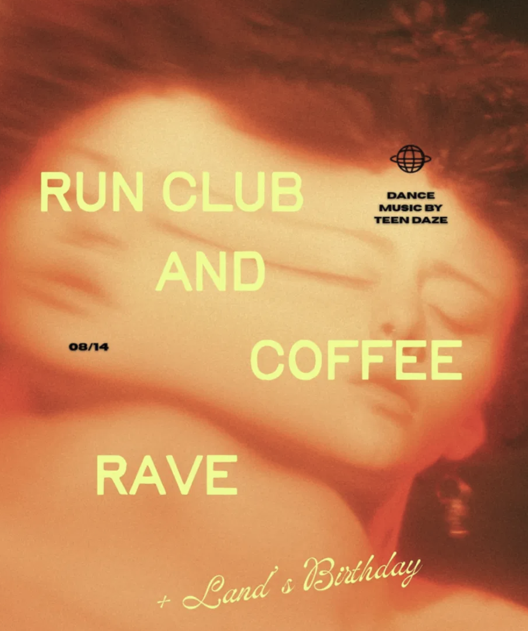 Run Club and Coffee Rave flyer