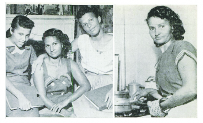 These pictures of Blois Hundley and her daughters appeared in a 1958 article in Jet Magazine.