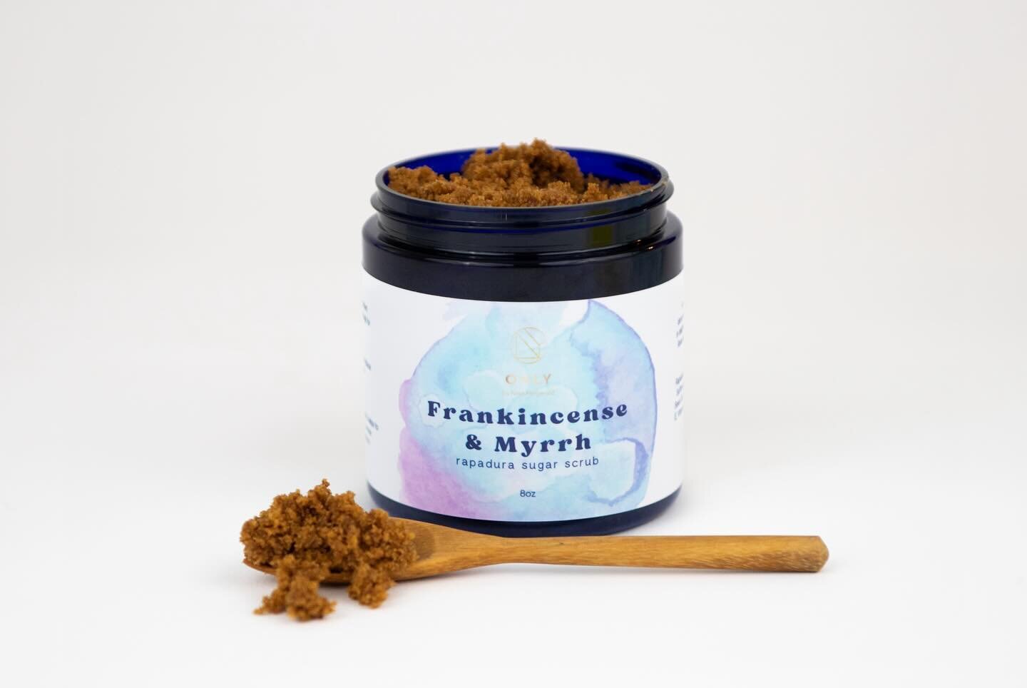 Experience the transformative power of our exquisite sugar scrub infused with the richness of frankincense and myrrh. 🌿✨ Revitalize your skin with every application, gently massaging away dullness for a radiant, renewed glow. Elevate your skincare r