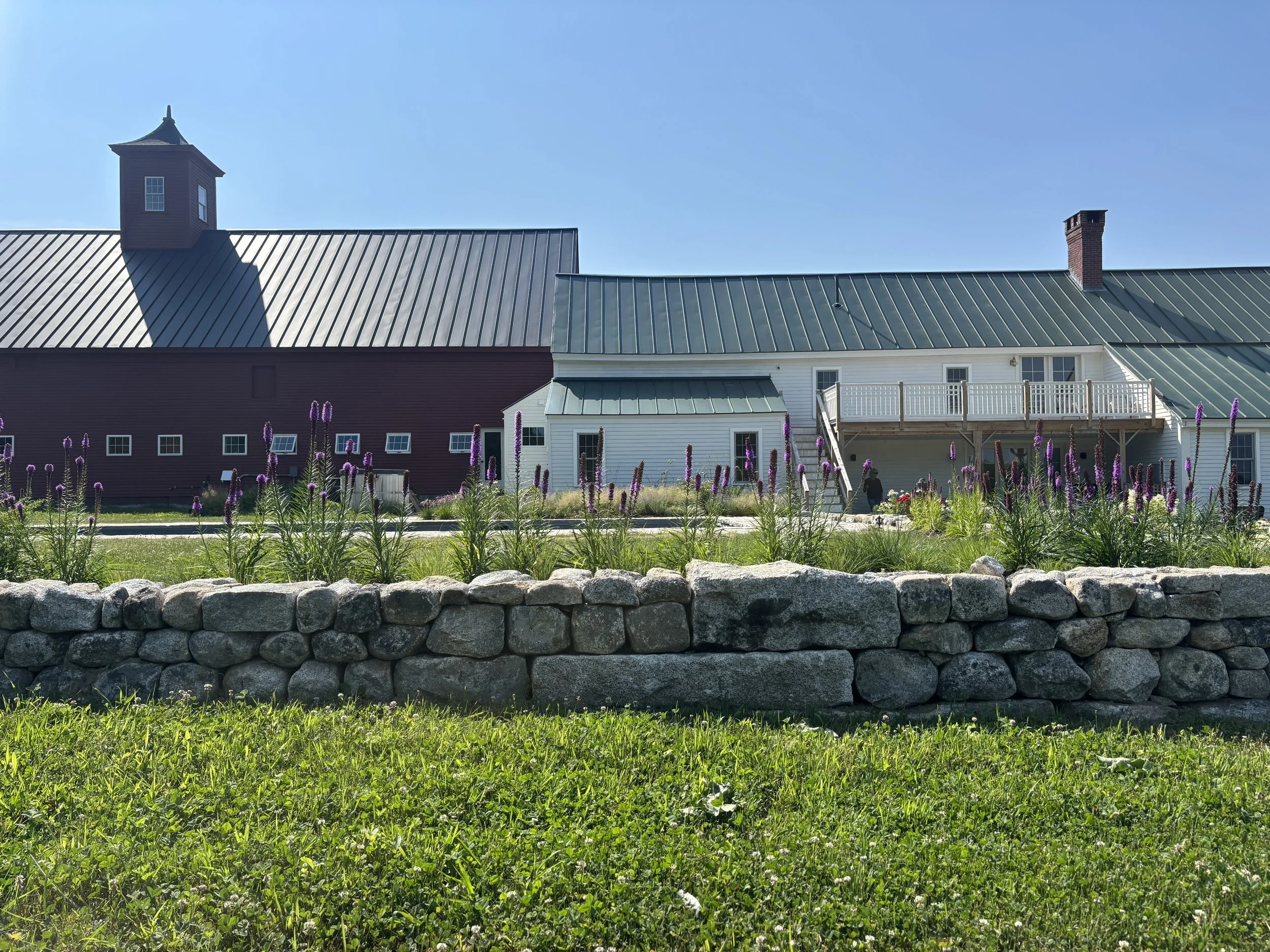 dry stone wall with fieldstone and granite in western maine by joe norton of norton stoneworks