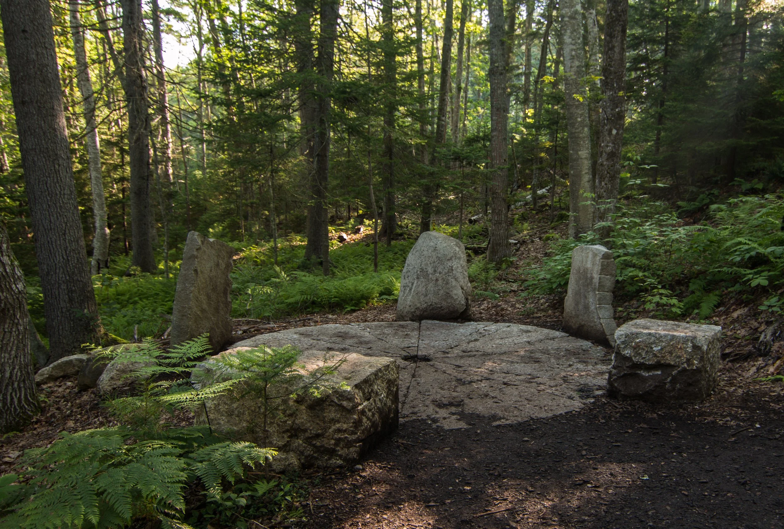 stone feature at coastal maine botanical gardens by joe norton of norton stoneworks