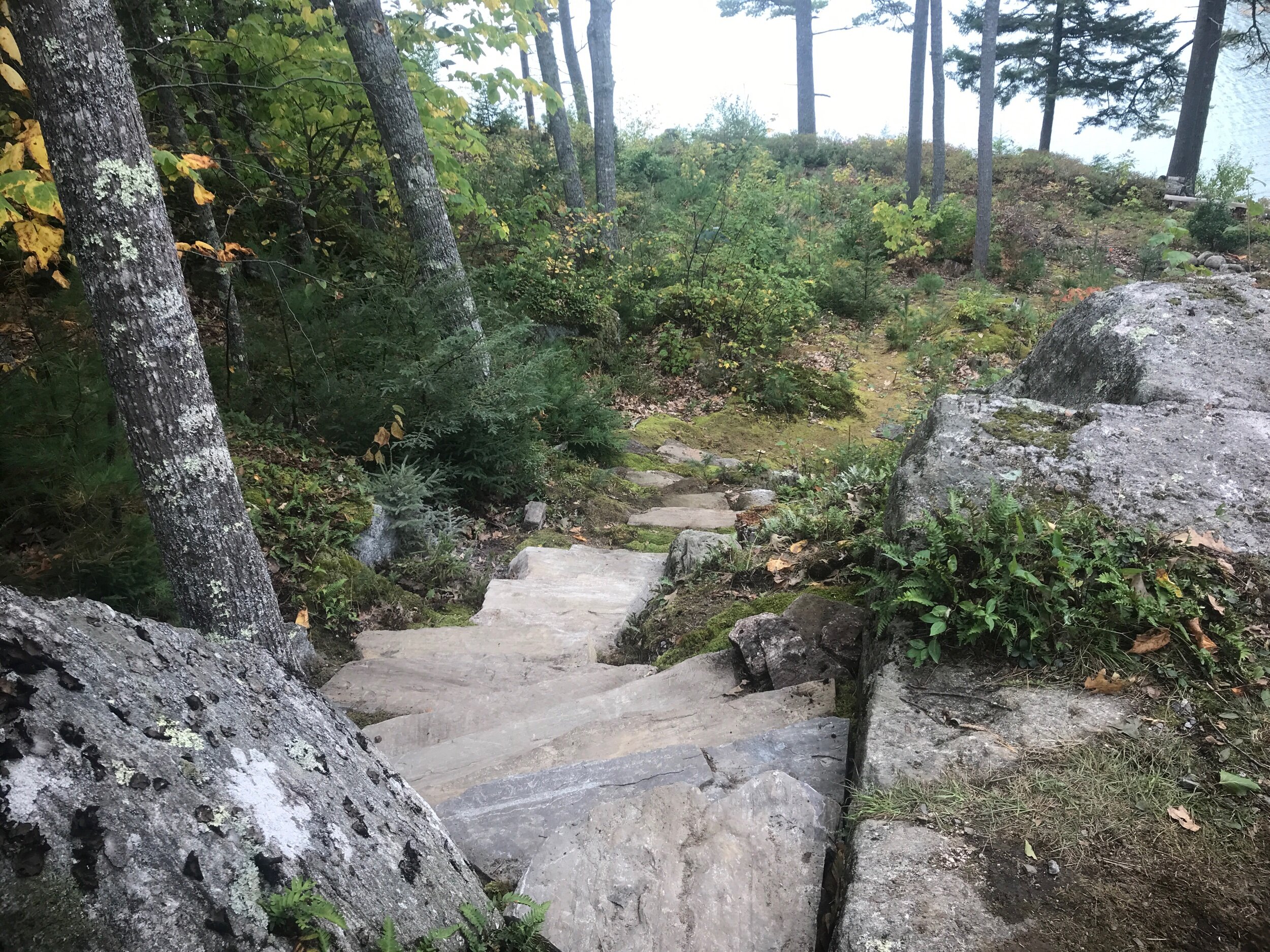  Natural stone steps by Brunswick, Maine stone contractor, Norton Stoneworks 