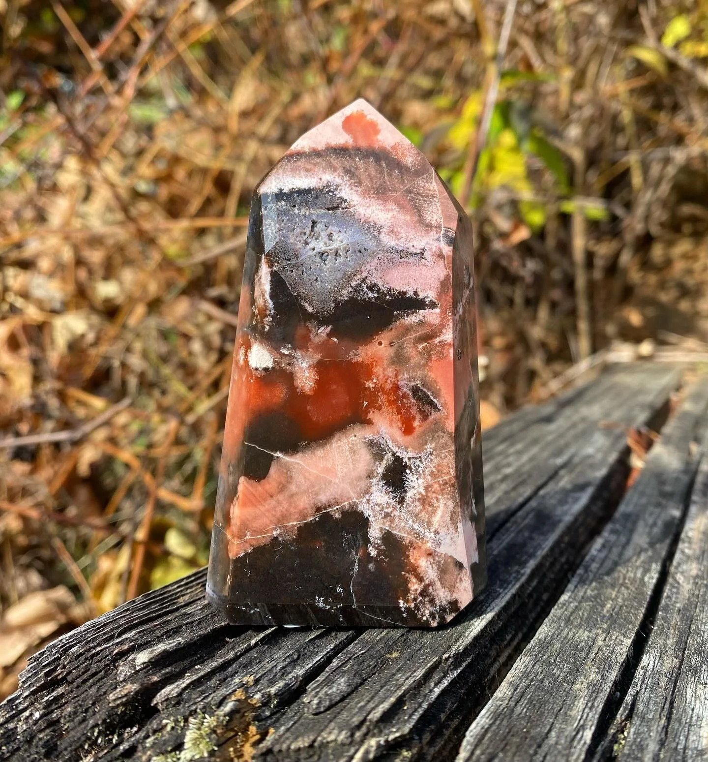 Mosaic Quartz 🧡✨
Mosaic Quartz is a natural fusion of chalcedony and clear Quartz. It often contains other minerals like opal, graphite and orange calcite, making each piece unique! ✨
&bull;
&bull;
&bull;
&bull;
&bull;
&bull;
&bull;
&bull;
&bull;
&b