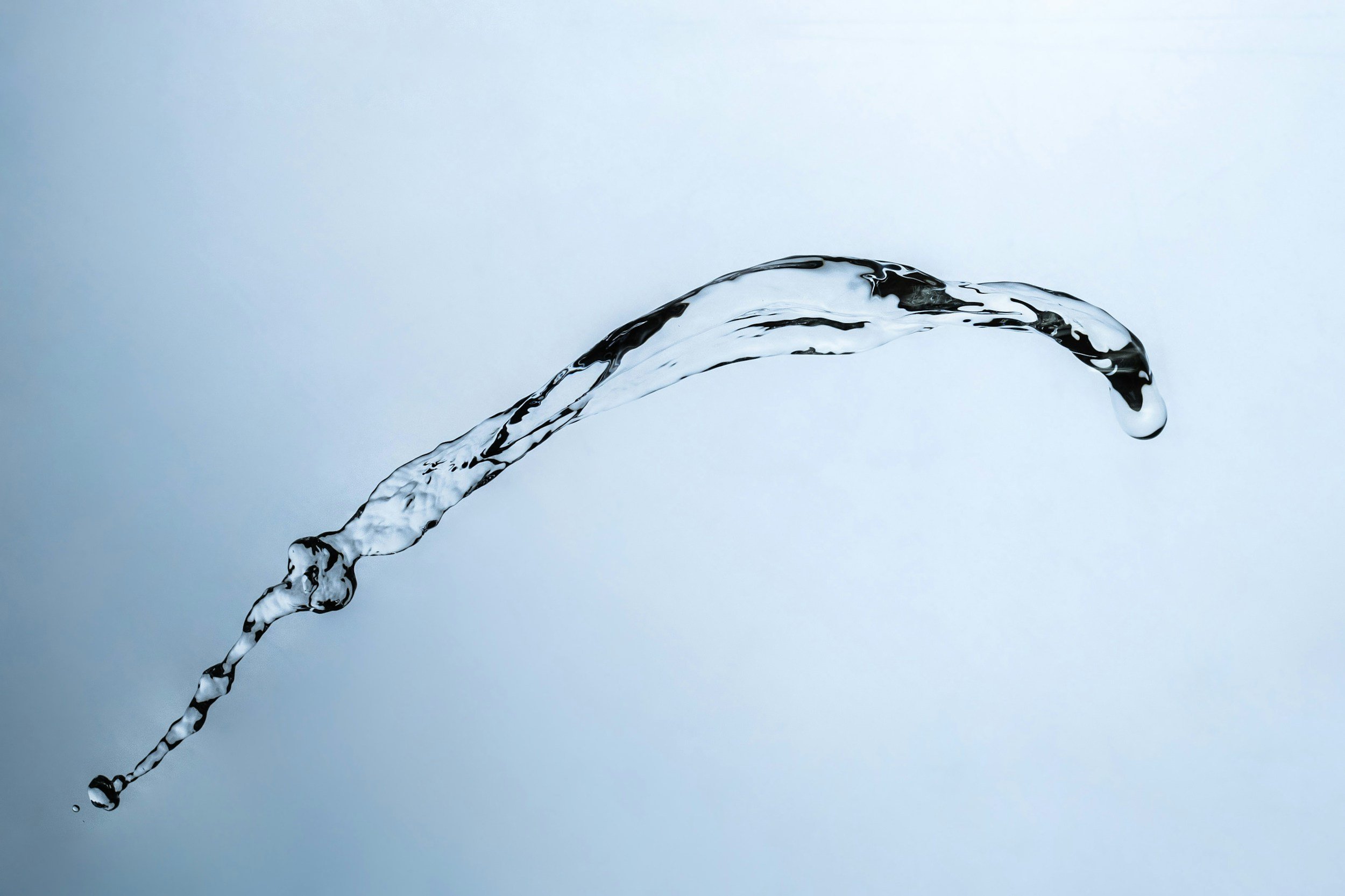 Water sailing through the air