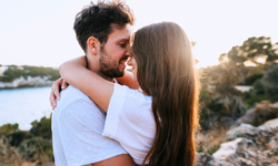 Loving couple embracing each other