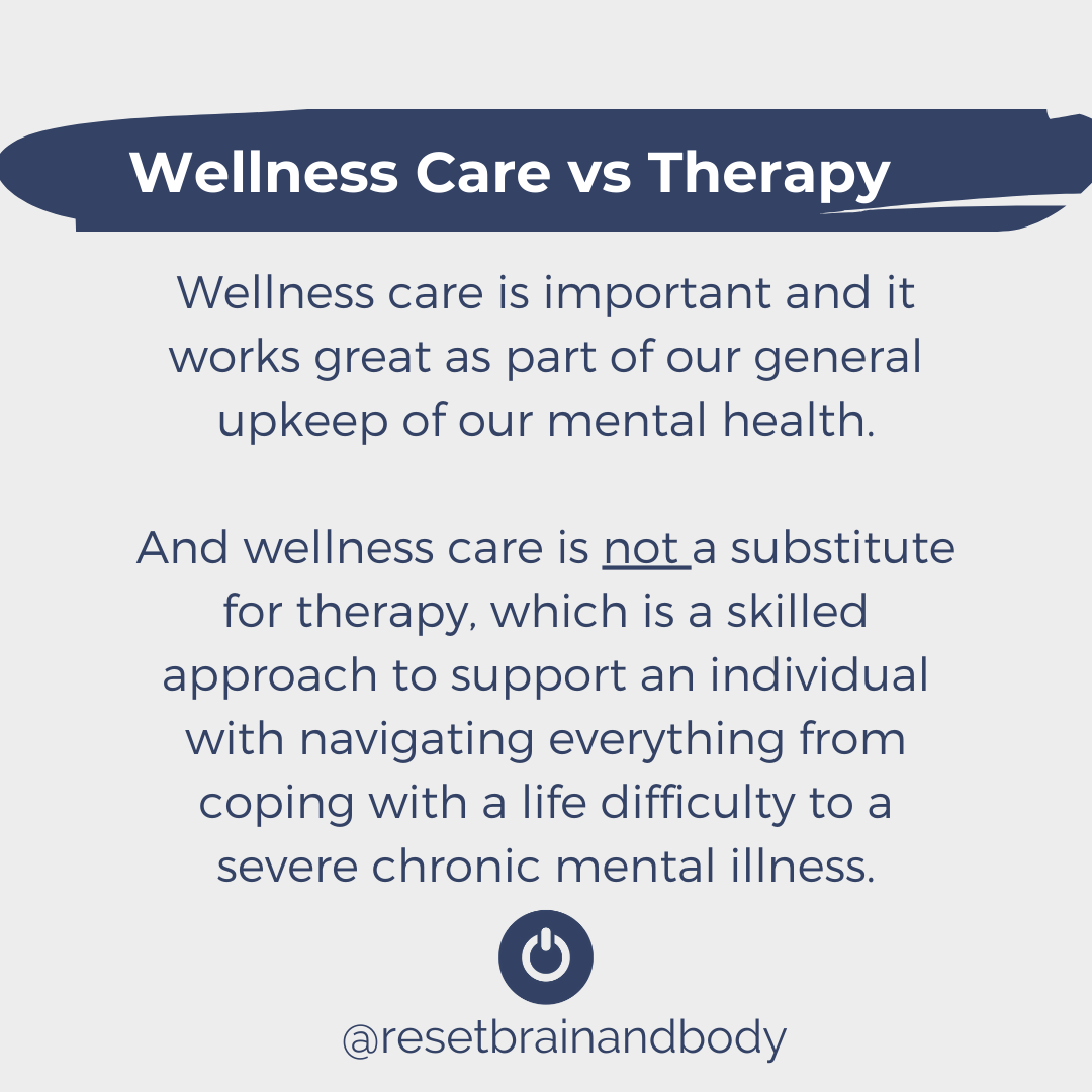 Wellness Rituals vs Therapy Plymouth, Northville, Ann Arbor Reset