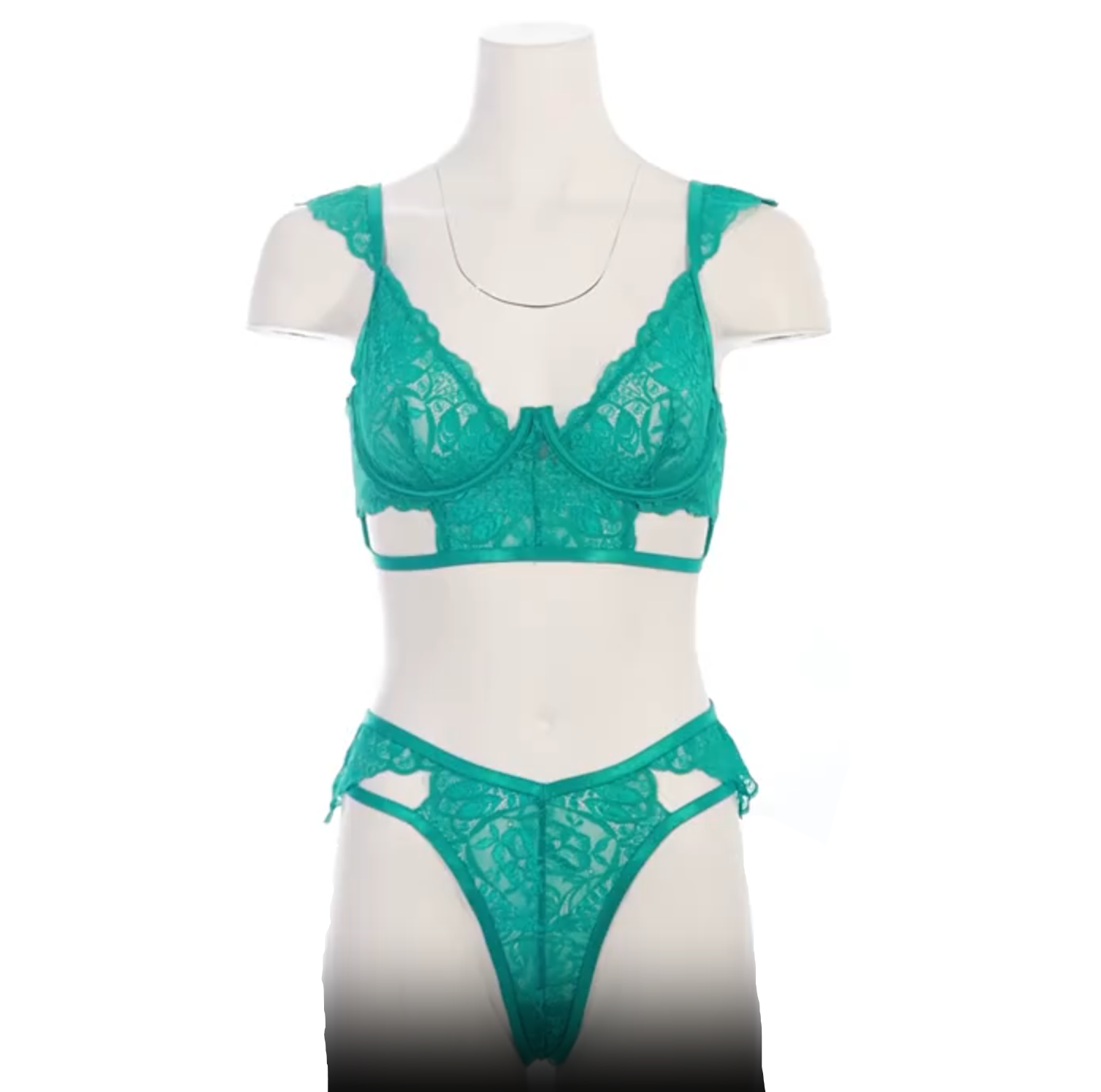 Tropical Green Bra and Panty Set
