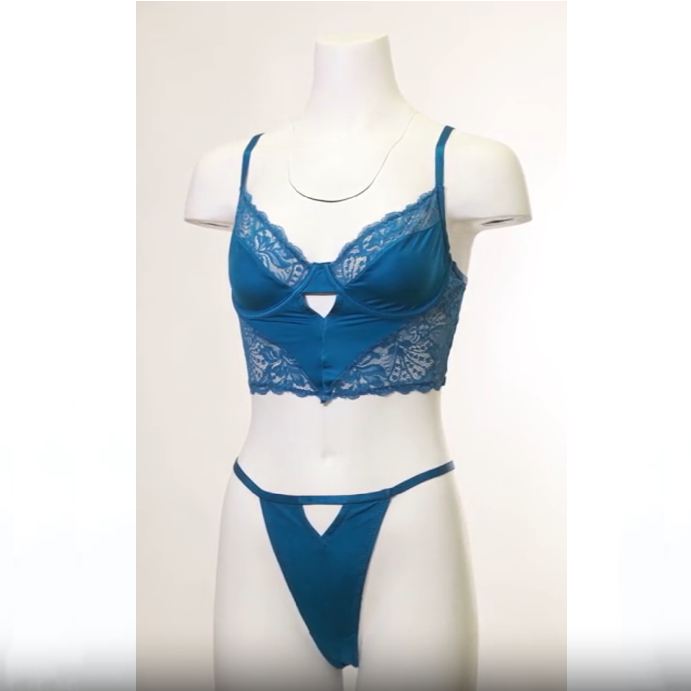 Moroccan Blue Bralette and Panty Set