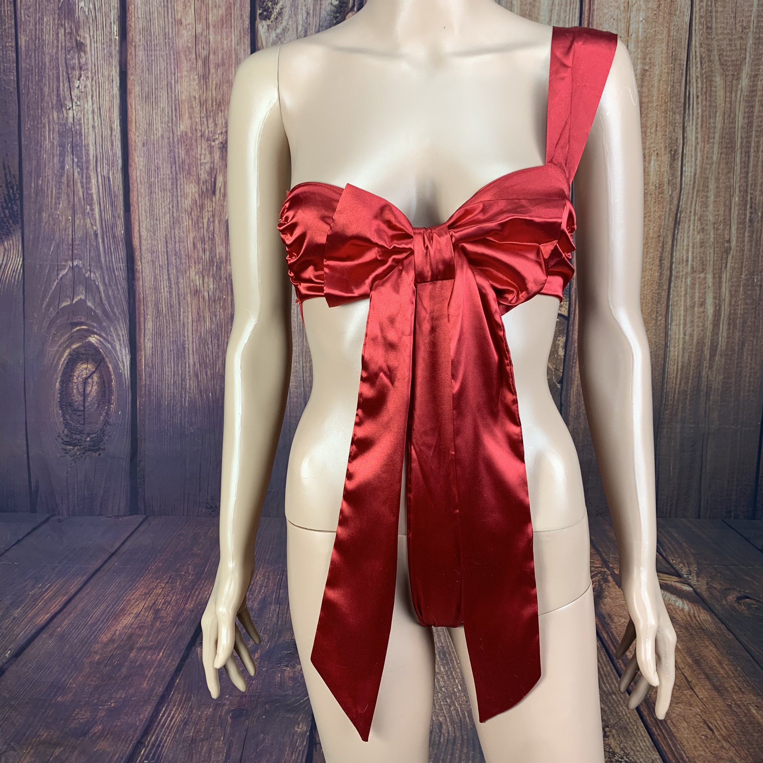 Red Satin Bow Teddy