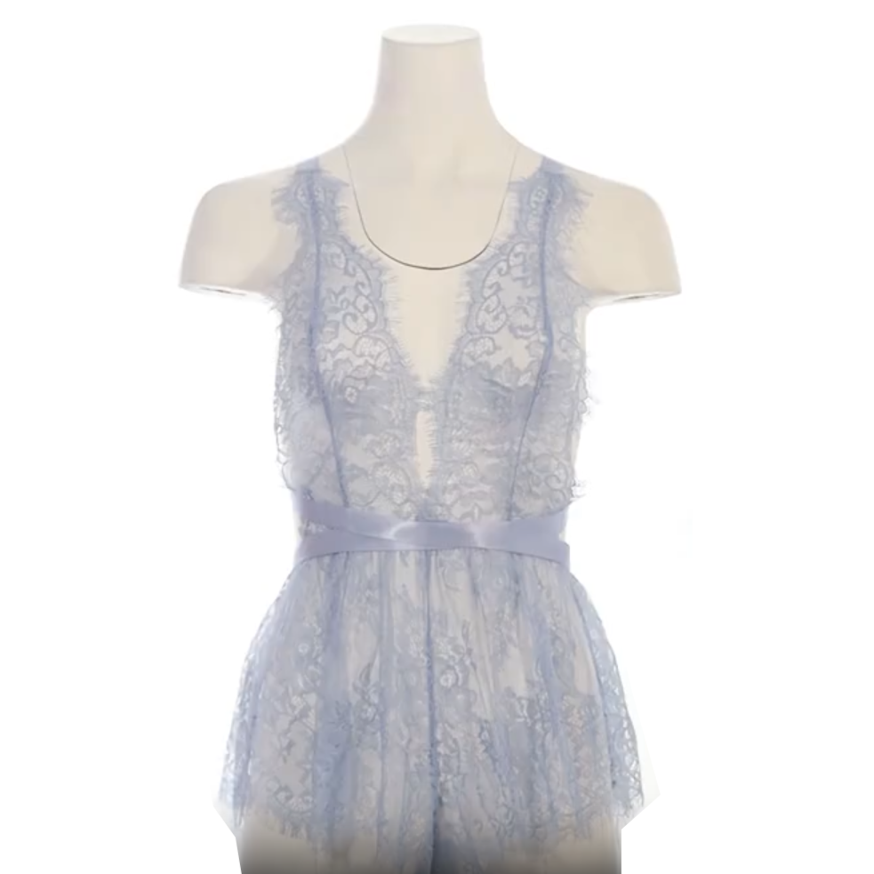 Blue Lace Romper Teddy