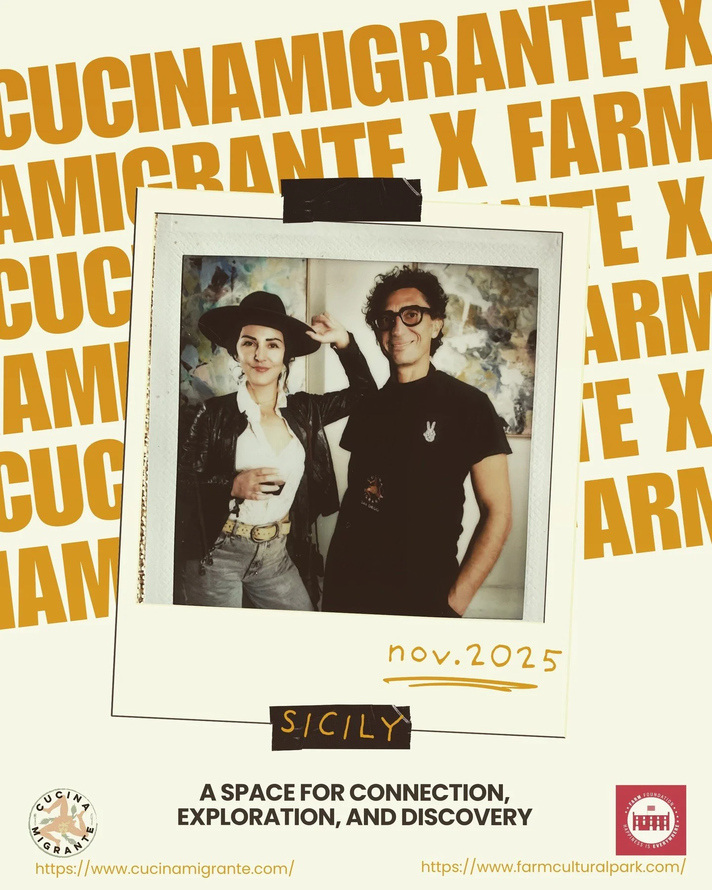 &quot;CUCINA MIGRANTE X FARM&quot;
We are excited to announce this beautiful collaboration with @farmculturalpark - When Food Becomes Friendship: a journey to Sicily where food, art, and community meet.
This experience brings together Cucina Migrante