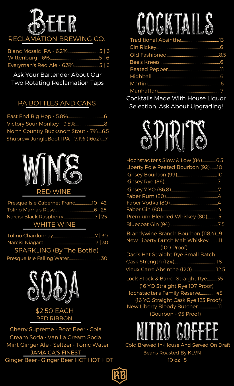 Menu Offerings Subject To Change Without Notice