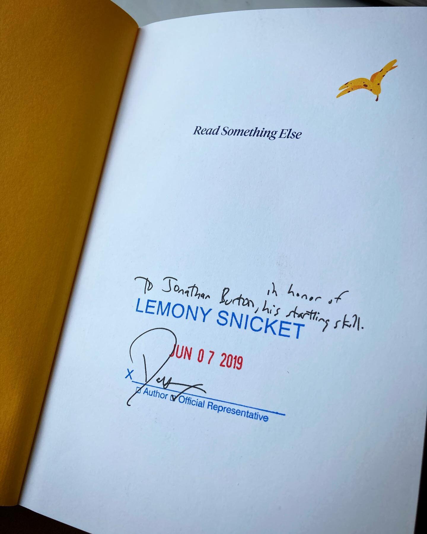 A Lemony honour that still makes me smile @authordanielhandler