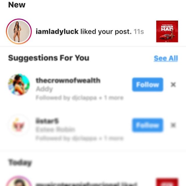 @iamladyluck A LEGEND liked one of my posts!!!! Thank You So Much!! So just understand Ima Be sending you a website full of songs for you to check out!! Lol #SOE #SingOnEverything #YouAreAppreciated