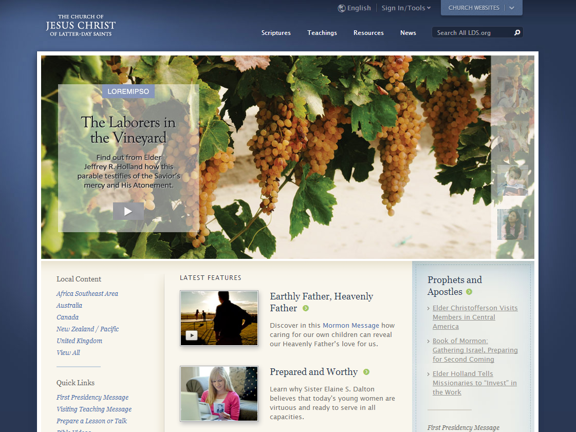 lds.org feature graphics selected and formatted per the subject matter.