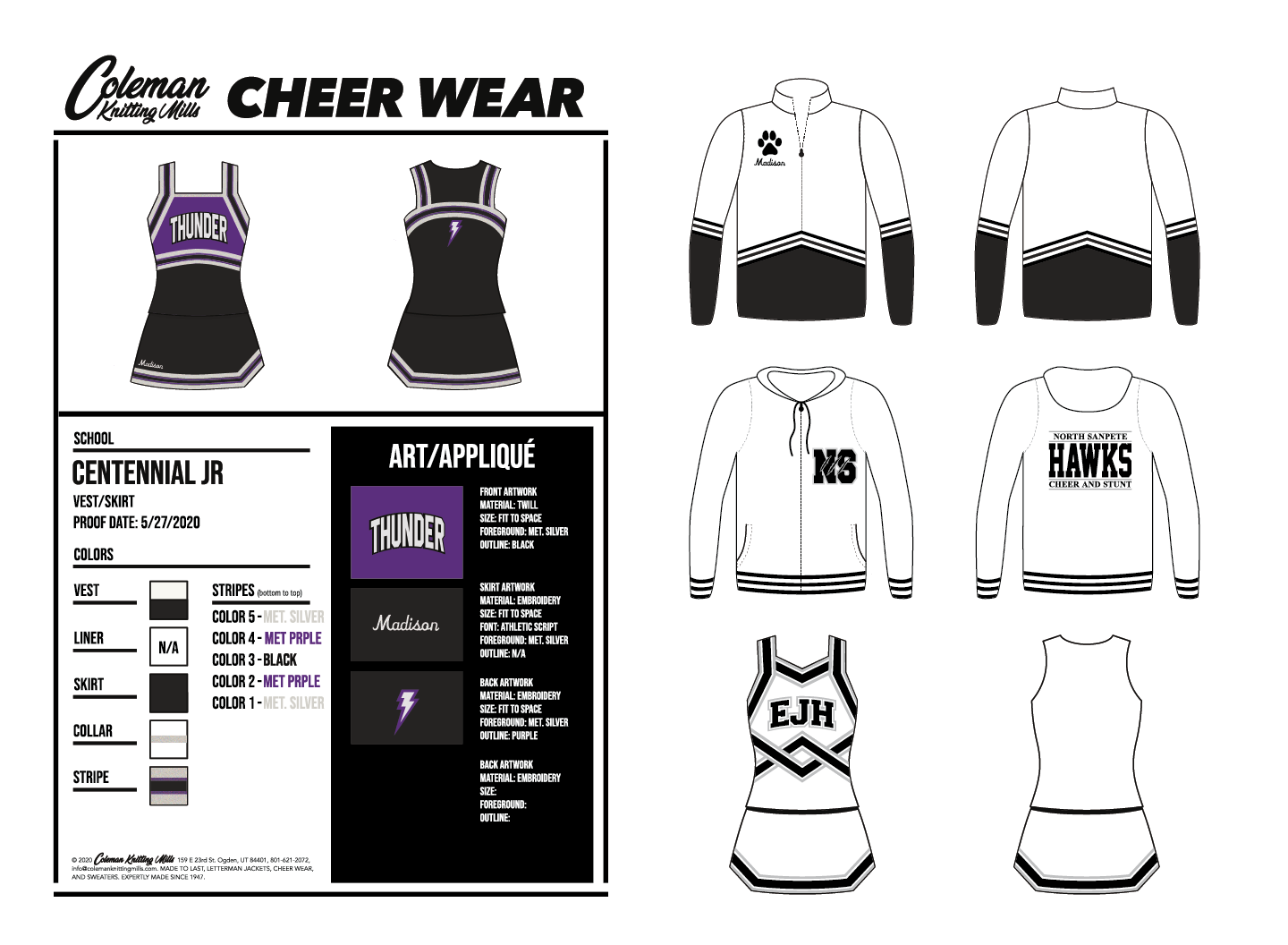 Cheer Proof and Cheer Line Art Illustrations