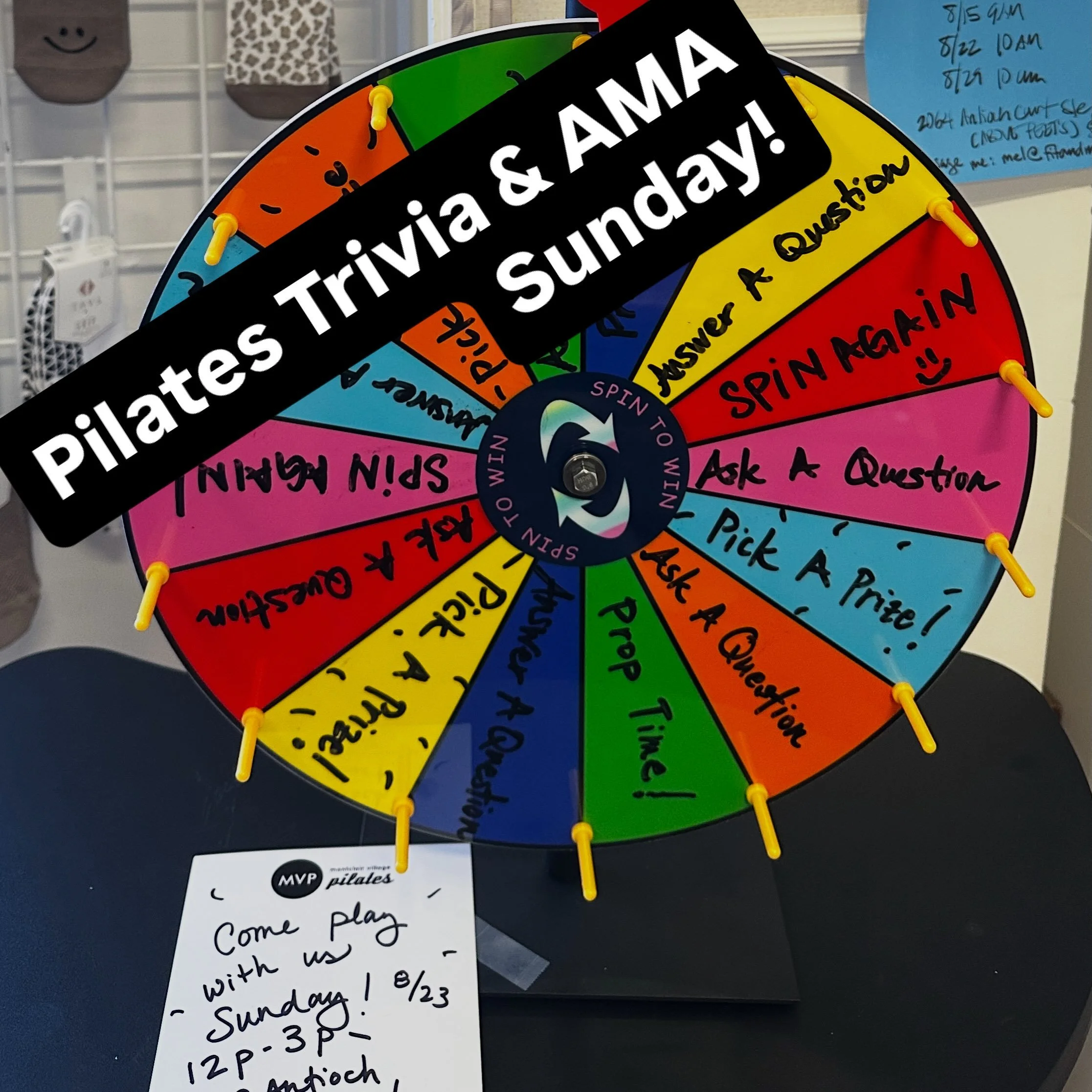 Come play with us Sunday! 12&ndash;3pm @montclair.village! Picnic on the Plaza. Pilates trivia, AMA, and an equipment demo at 2:30pm! #oaklandpilates #goodtimes