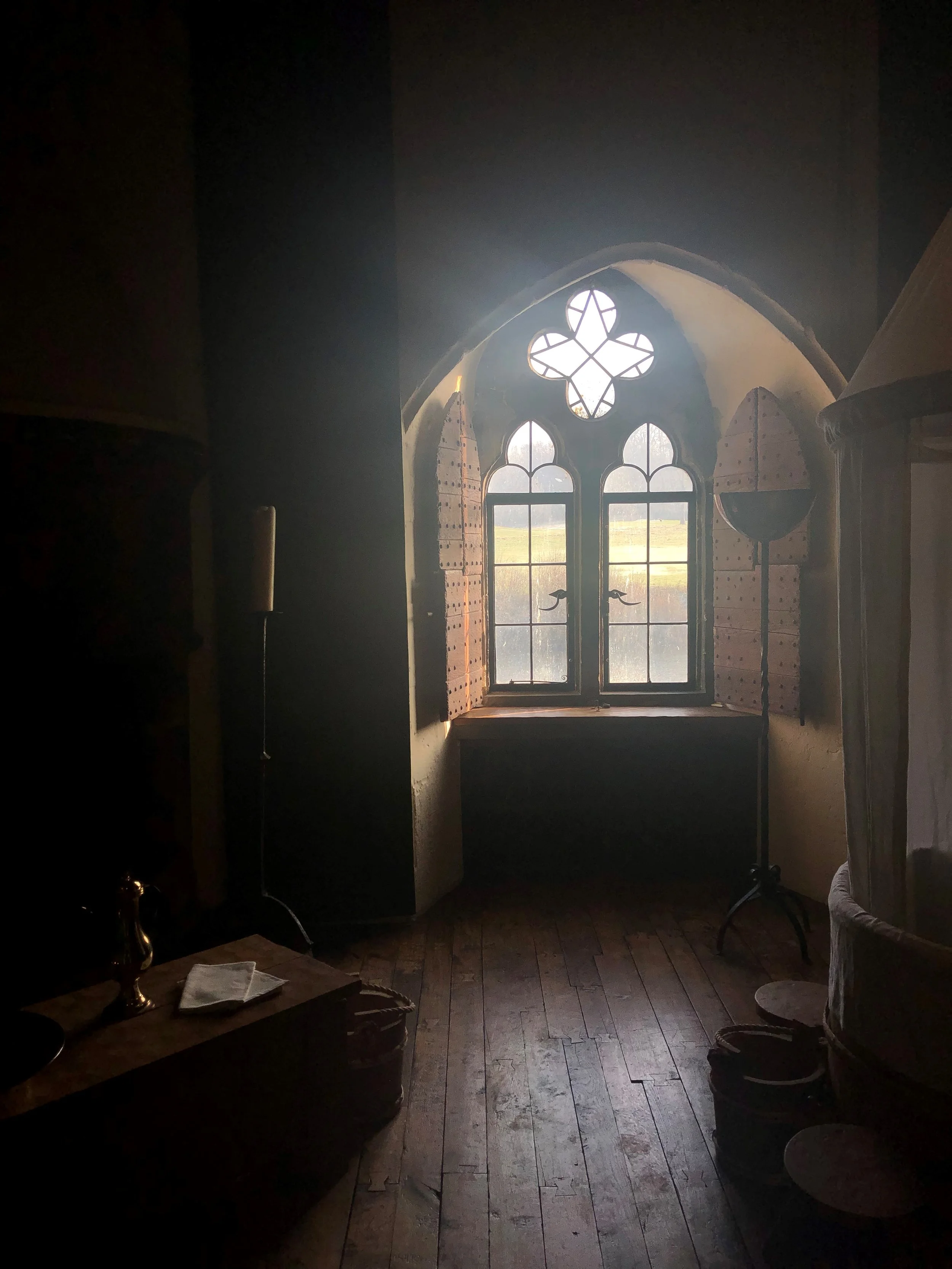 I was obsessed with the castle windows and the way the sunlight filtered in.