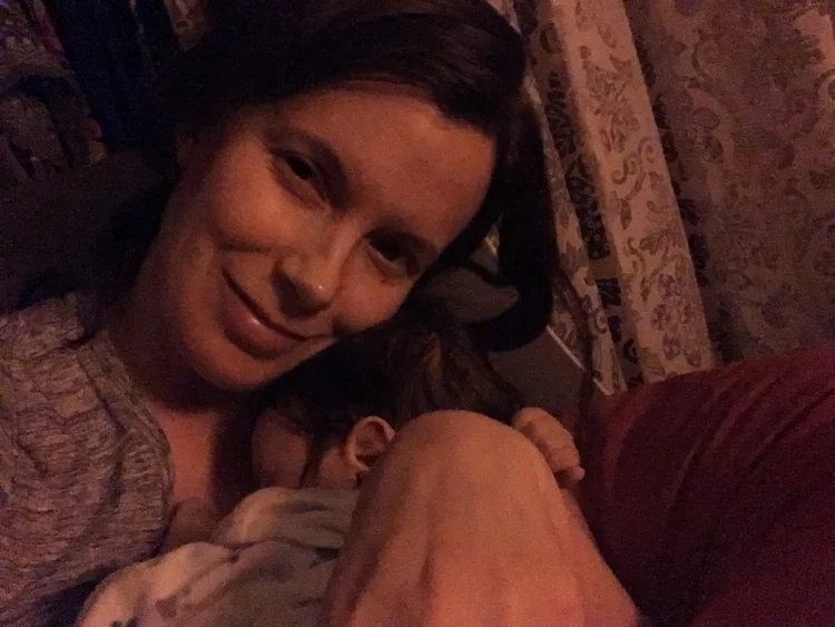 MIddle of the night snuggles. So hard to just appreciate being tired when you are so tired. 