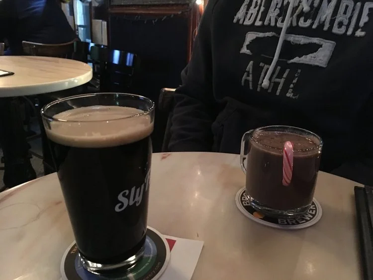 Lowered life expectations. Raised beer expectations. Please note that the drink with the candy cane in it is not mine.